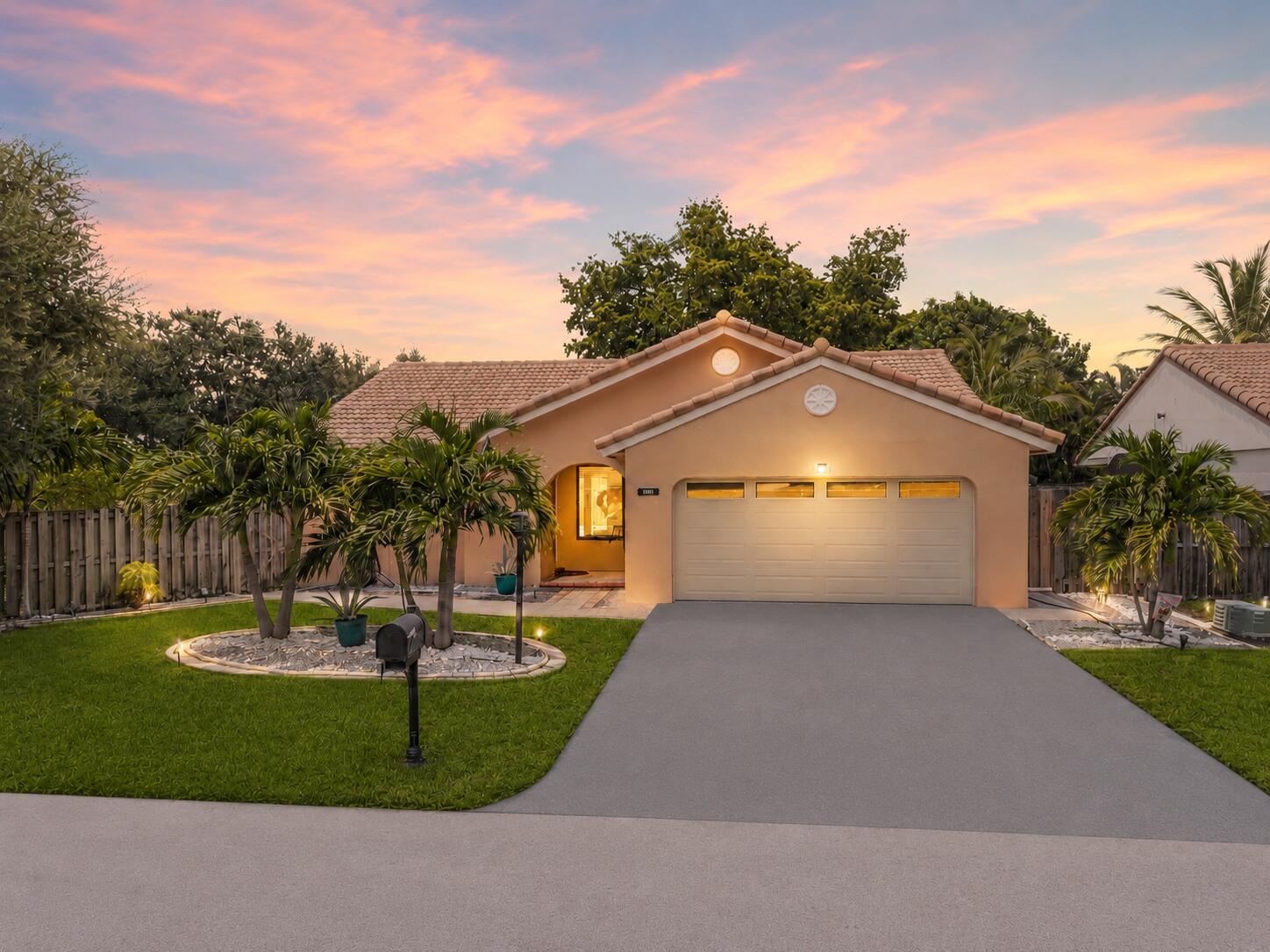 Located in desirable Hawkes Bluff, this beautiful 3 bedroom, 2 bathroom pool home features a bright open floor plan, ideal for everyday living and entertaining. The kitchen offers granite countertops, stainless steel appliances, and a calming view of the backyard and pool area. The spacious primary suite includes a walk-in closet and updated bath with a frameless glass shower and dual sinks. Set on a large corner lot, the outdoor space features a heated saltwater pool with plenty of room to create your own private retreat. Additional highlights include full hurricane protection, a newer roof, an oversized two-car garage, and low HOA fees.