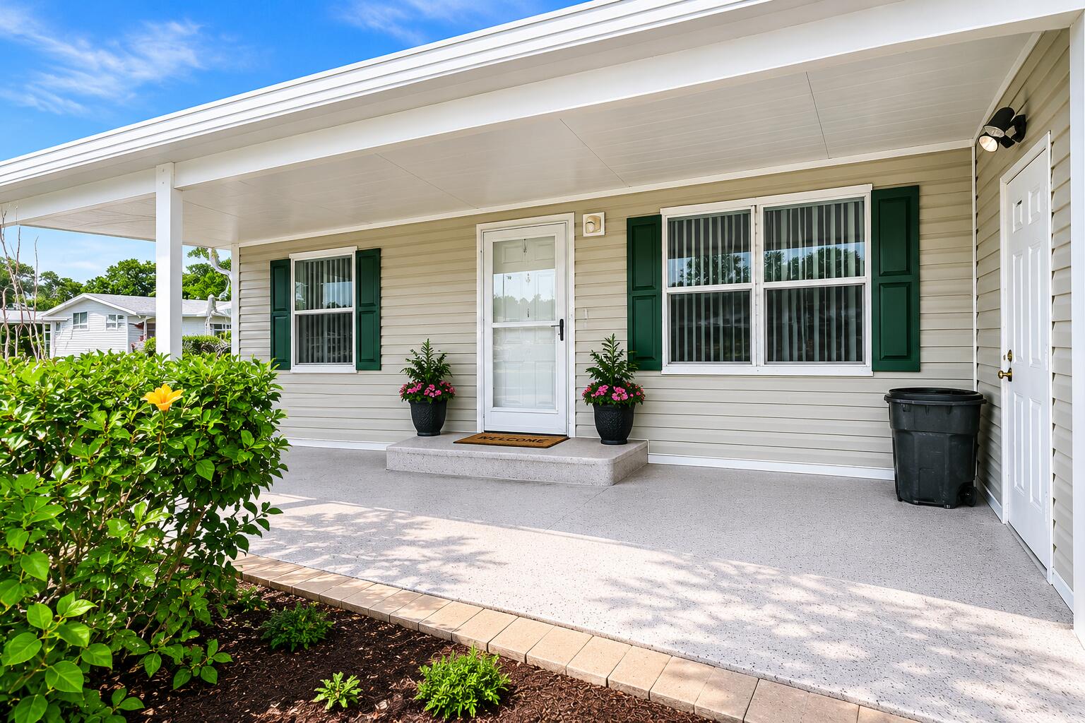 Move in ready 2BR/2BA home in the desirable Savanna Links 55+ community. Bright open layout with spacious living and dining areas. The kitchen features abundant cabinetry, generous counter space, and an efficient layout ideal for everyday cooking or entertaining. A comfortable primary suite offers a walk in closet and private bath, while the guest bedroom and full bath provide flexibility for visitors or hobbies. Enjoy Florida living on the expanded private patio—perfect for morning coffee, outdoor dining, or relaxing in the quiet, well kept surroundings. Community amenities include clubhouse, pool, fitness options, and social activities. Close to shopping, dining, golf, and medical facilities. This property is on leased land. Land lease is on a 3 year step up program for the 1st 3 years, then goes to the current market rate & increases annually 2.5% or the CPI (whichever is greater.) Application to Sun Communities required as well as HOA application plus orientation. Please call Savanna Club and/or Sun Communities for information. All measurements are approximate.