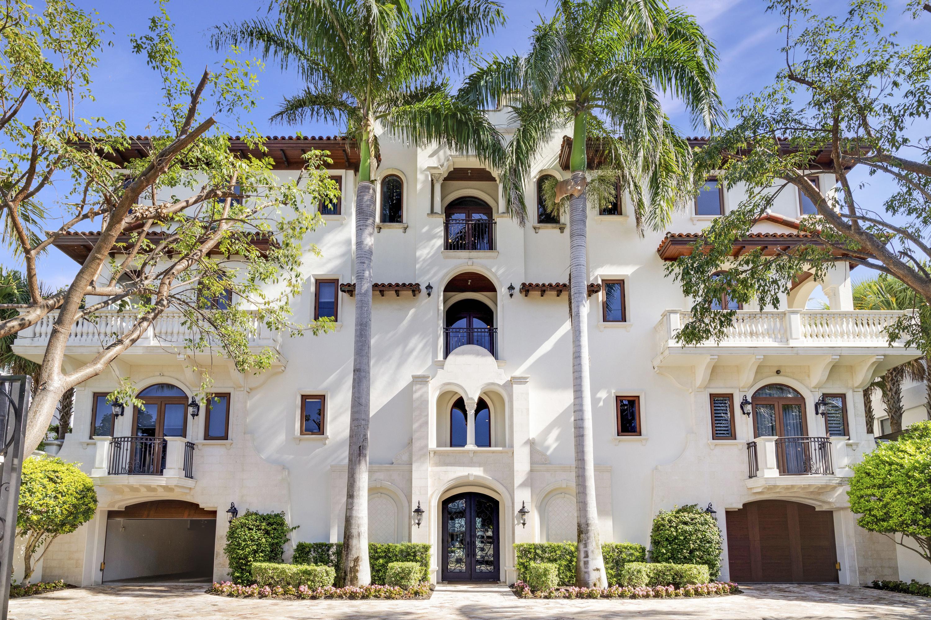 With a hundred feet of stunning ocean-frontage, this  luxurious two-story penthouse within a gated boutique residence with 4+ car garage offers unparalleled living with spacious open concept & gracious views beyond. This architectural masterpiece with over 6300 sqft of interior light-drenched living space features a 20ft domed foyer, chef's kitchen, five ensuite bedrooms, two additional baths, billiards room, wet bar,leads to an additional 1300 sqft outdoor entertaining space with  BBQ&TV. The private rooftop offers another spectacular 5,000 sq ft of exceptional coastal living. 3511 South Ocean comes to life upon the azure shoreline in the exclusive residential seaside town of Highland Beach, nestled on the ocean between Boca Raton, and Delray Beach, both vibrant cities less than 2 mi away This oceanfront masterpiece features over 6300 sf of spectacular indoor living space plus 2 open-air balconies offers another 6300 sf of outdoor entertaining space with outdoor shower, heated spa, putting green and incredible panoramic sunrise & sunset views.