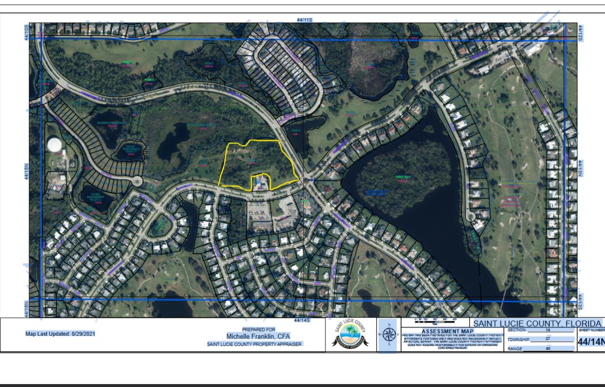 The 7.11 acre site is part of a 426 acre PUD located in the City of Pt St Lucie, btwn FL Turnpike & US Hwy 1 for easy access. City of Port Saint Lucie PUD Permitted Zoning allows commercial, office, institutional, residential, industrial or mix of uses. Resources available are boundary & topo survey, feasibility/market study, environmental
assessment report. Flood Zone X. All info given herein is obtained from sources considered reliable. However, we are not responsible for misstatement of facts, errors, omissions, prior sale, withdrawal from market, modification of mortgage commitment, terms & considerations, or change in price without notice.This 7.11 acre parcel is fully entitled for a 150 unit Assisted Living and Memory Care Facility in The City of Port Saint Lucie, Florida.
