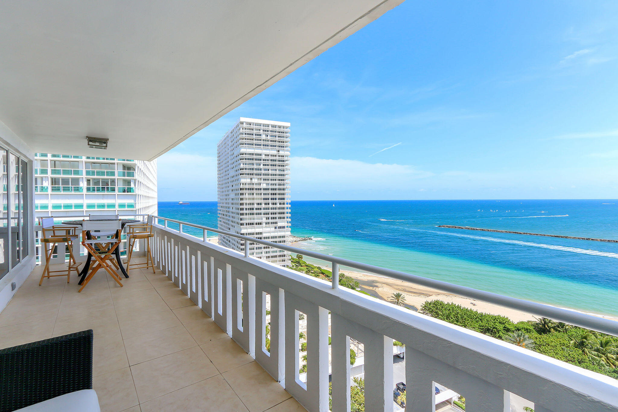 Rare opportunity to lease this 2,650 sq. ft. Corner apartment on a high floor w/ breathtaking direct ocean, inlet, and beach views — watch cruise ships & super yachts pass by w/ views  stretching to Miami & Fort Lauderdale Beach. This Incdredible 3-bedroom, 3-bath residence is offered fully furnished & features a gourmet kitchen w/ island & Ocean Views,  wine room, separate laundry room, 2 private balconies, and 2 covered parking spaces. Residents enjoy access to the town's widest beach, fitness room, pool, and 24-hour security. Situated in a quiet neighborhood yet close to shopping, dining, and the airport. Available on an annual basis. Credit report required with offer. No pets, please.