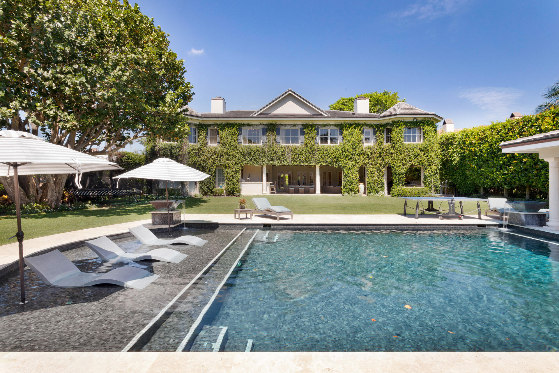 Elegant French-country style estate in the Seagate area of Delray Beach. 
Large lot that is situated on .64 acre and runs from Seagate Dr. back to A1A. Beautifully landscaped with an expansive loggia offering a double sided fireplace, full summer kitchen, brand new tiled pool with hot tub
1/2 Basketball court, built out batting cage or tiki hut and charming 440 sq ft guest house. Fully updated main home includes a professionally equipped chef's kitchen, media room, exercise room, library,temperature controlled wine cellar and air conditioned garages. The information herein is deemed reliable and subject to errors, omissions or changes without notice.  The information has been derived from architectural plans or county records. Buyer should verify all measurements DISCLAIMER: Information published or otherwise provided by the listing company and its representatives including but not limited to prices, measurements, square footages, lot sizes, calculations and statistics are deemed reliable but are not guaranteed and are subject to errors, omissions or changes without notice. All such information should be independently verified by any prospective purchaser or seller. Parties should perform their own due diligence to verify such information prior to a sale or listing. Listing company expressly disclaims any warranty or representation regarding such information. Prices published are either list price, sold price, and/or last asking price. The listing company participates in the Multiple Listing Service and IDX. The properties published as listed and sold are not necessarily exclusive to listing company and may be listed or have sold with other members of the Multiple Listing Service. Transactions where listing company represented both buyers and sellers are calculated as two sales. The listing company's marketplace is all of the following: Vero Beach, Town of Orchid, Indian River Shores, Town of Palm Beach, West Palm Beach, Manalapan Beach, Point Manalapan, Hypoluxo Island, Ocean Ridge, Gulf Stream, Delray Beach, Highland Beach, Boca Raton, East Deerfield Beach, Hillsboro Beach, Hillsboro Shores, East Pompano Beach, Lighthouse Point, Sea Ranch Lakes and Fort Lauderdale. Cooperating brokers are advised that in the event of a Buyer default, no commission will be paid to a cooperating Broker on the Deposits retained by the Seller. No commissions are paid to any cooperating broker until title passes or upon actual commencement of a lease. Some affiliations may not be applicable to certain geographic areas. If your property is currently listed with another broker, please disregard any solicitation for services. Copyright 2021 by the listing company. All Rights Reserved.