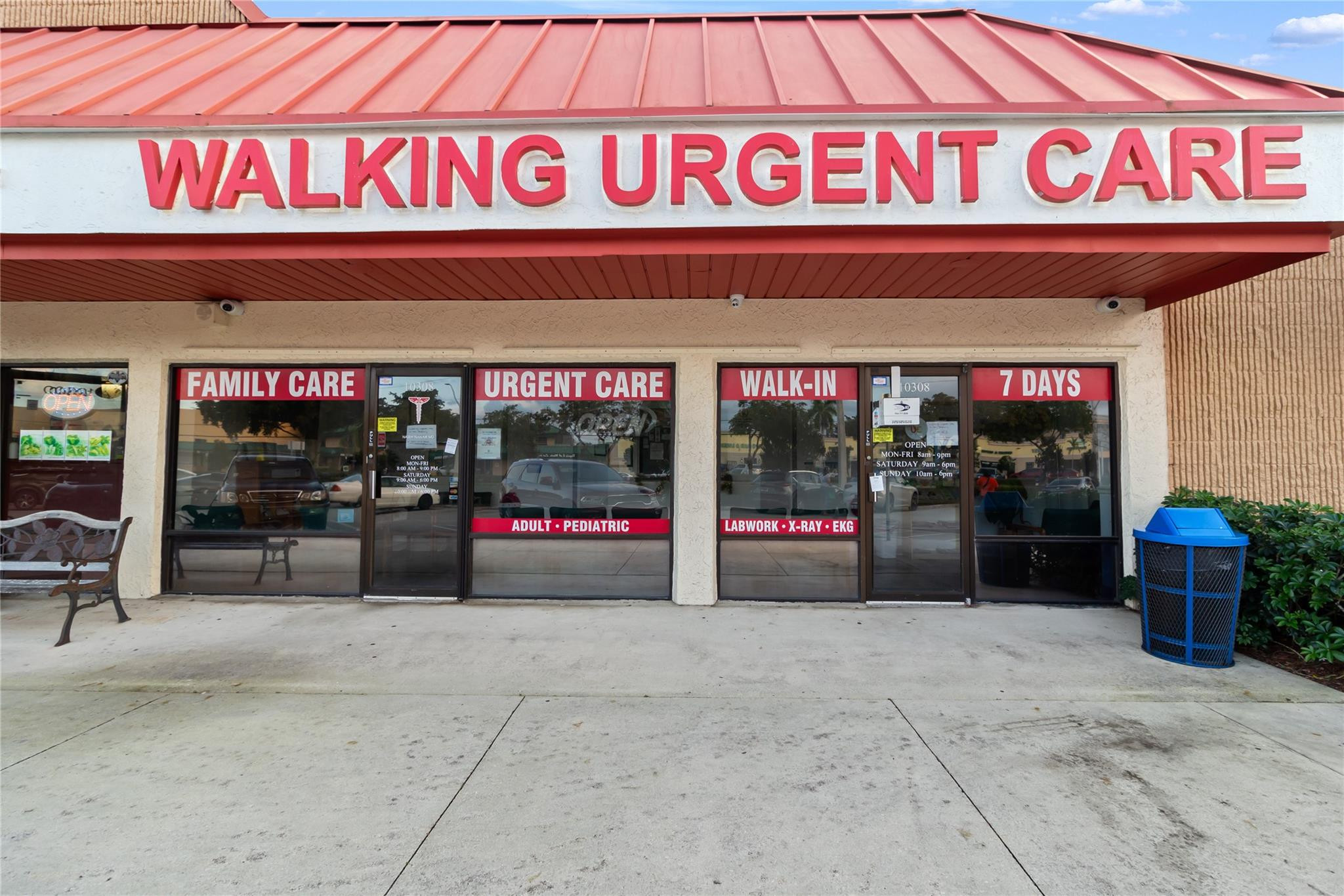 SAMPLE ROAD EXPOSURE RARE OPPORTUNITY - Motivated Seller - Turnkey & ready to operate urgent care clinic - Busy location with over 30,000+ cars exposure.  Features: 5 fully equipped exam rooms, XRAY room, doctor's office, kitchen, 2 bathrooms, staff only room, physician work stations, patient files area, consultation room, diagnostic & recovery areas.  IDEAL for multiple medical specialties.  Successfully operated as an All Day Every Day urgent care center.  BUSY SHOPPING CENTER draws patients from multiple businesses:  Restaurants, T-Mobile, Hair Salons, Dentists, Day-Care, & fast food.  FEATURING Sample Rd. Signage, FULL visibility from the road.  Comfortable Waiting Area, & well designed common areas to support efficient workflow. GET ready to be UNLOCK THE DOOR & BE OPEN 4 BUSINESS!
