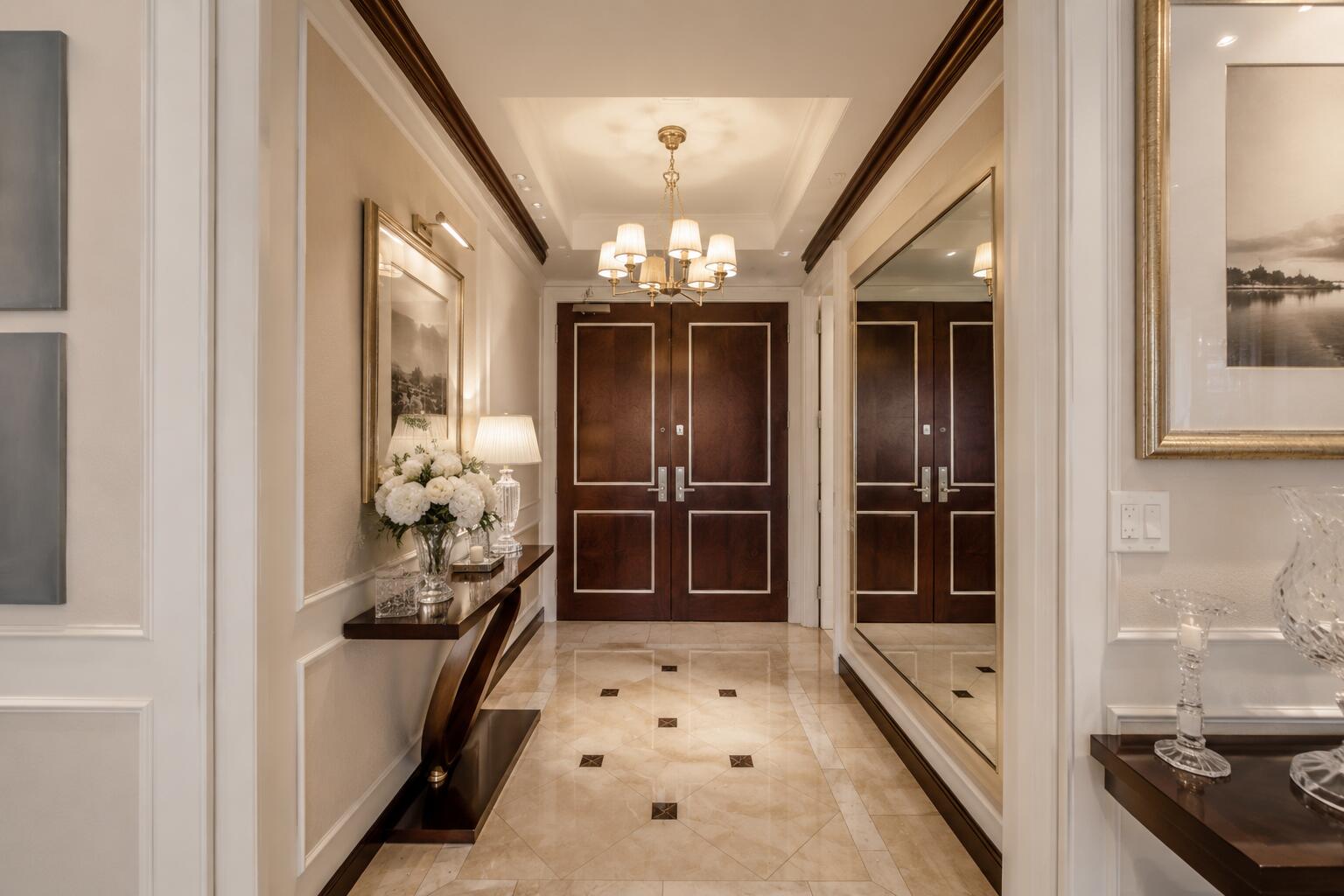 Enjoy penthouse living at the WaterGarden. Located in downtown Fort Lauderdale overlooking the New River. This exclusive penthouse features high ceilings, a grand entry foyer, split-floor-plan featuring two primary suites, with two full bath and half bath, walk-in closets, and expansive living areas filled with natural light. Interior finishes include travertine marble tile and Venetian plaster walls in the junior primary suite. Located just steps from world-famous Las Olas Boulevard, residents can enjoy premier dining, shopping, nightlife, and entertainment. Bike to the beach, hop on the Water Taxi, and enjoy a vibrant walkable lifestyle. WaterGarden amenities include a resort-style pool and spa, two story fitness center, club room, theater, business center, dry sauna, valet, & much more. See attached for disclosures