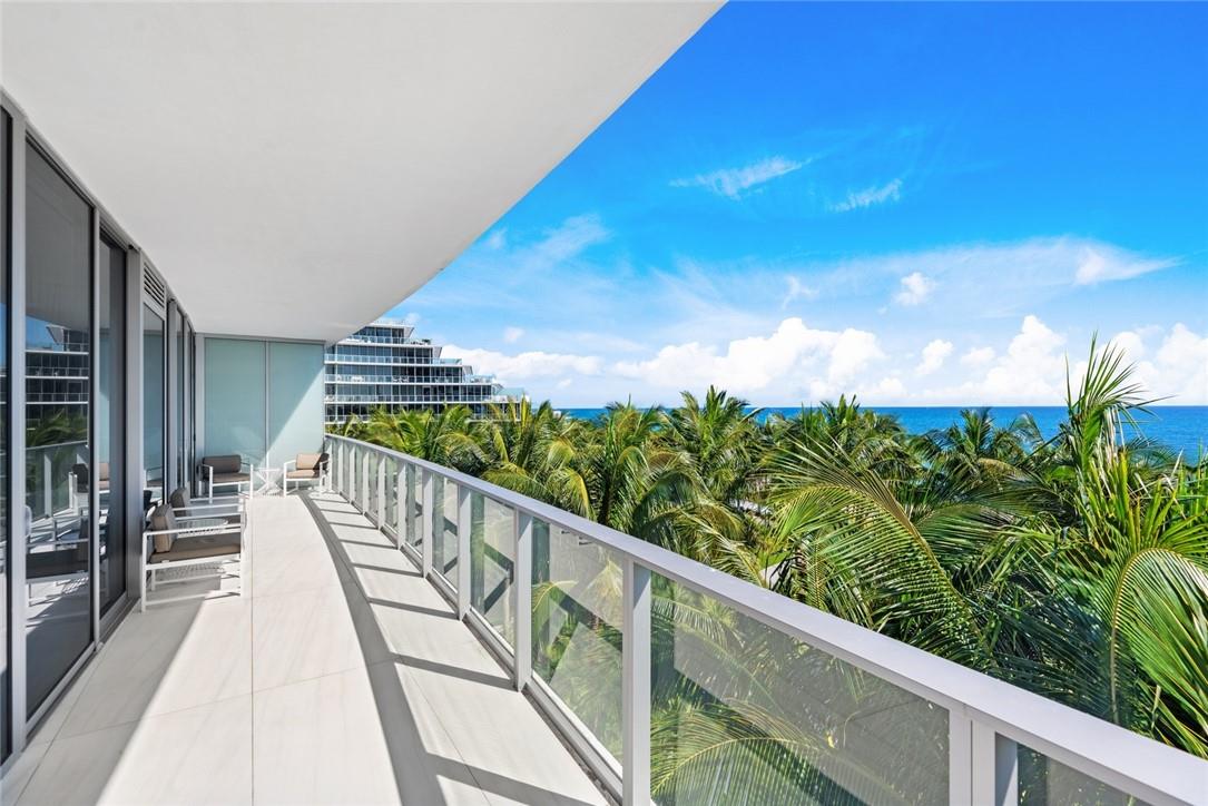 Elegantly designed oceanfront 4BR|5BTH corner unit condominium residence in the south tower of The Auberge. Spacious balconies provide +/- 916 SqFt of outdoor living on both sides of the unit with both stunning expansive  ocean and city views. The elevator takes you up to the private foyer and into this +/- 3500 SqFT unit which was decorated by Interiors by Steven G and is being offered fully furnished.