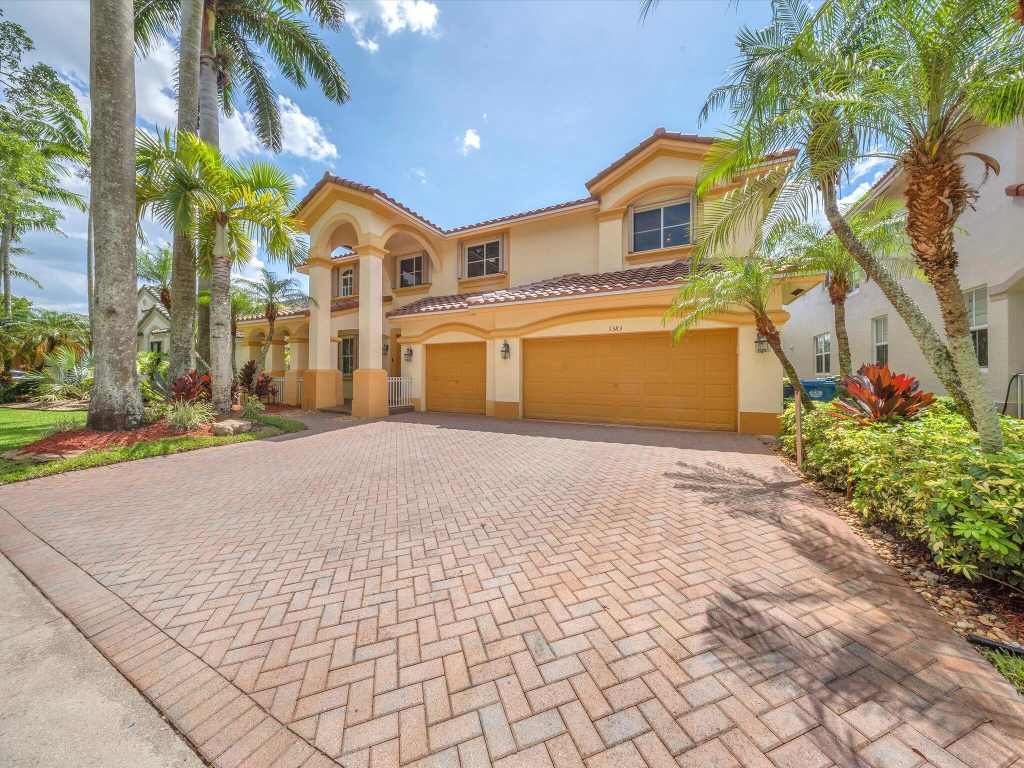 Welcome to 1383 Crossbill Court, a stunning waterfront residence in the heart of Weston. This elegant 5-bedroom, 4-bath home offers spacious living areas, abundant natural light, and beautiful water views throughout. The impressive second-floor primary suite feels like a private retreat, featuring a generous walk-in closet, spa-inspired bath, and serene waterfront vistas. Designed for both comfort and entertaining, the home also includes a three-car garage and a brand-new roof. Enjoy a peaceful backyard overlooking the water, perfect for relaxing or gathering with family and friends. Conveniently located near top-rated schools, parks, shopping, dining, and major roadways, this exceptional home combines luxury, space, and an outstanding Weston location.