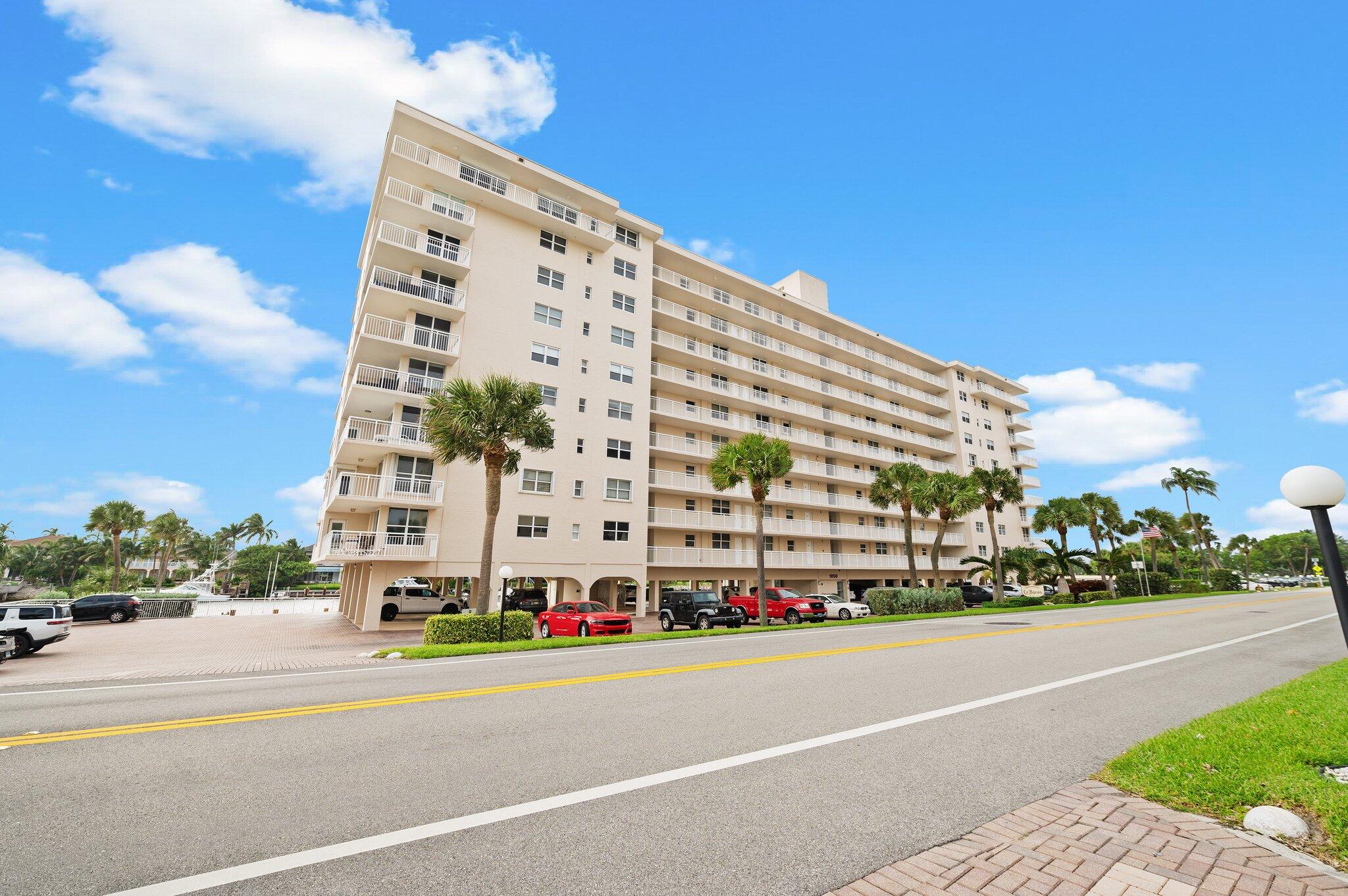 The absolute best deal on the Hillsboro Mile. Enjoy the constant boat parade of the Intracoastal waterway from your 2nd floor balcony that feels like you are on a boat. This unit has easy access with parking right below 1 flight of stairs. It is very clean and well maintained with new flooring and impact glass. Le Baron has boat docks as well as an ocean front pool and private beach access. The building is financially secure with a budget for reserves and the 40 year and 50 year inspections completed. There is ample parking on site and an additional storage locker is included. Washer and dryers can be installed. Located on billionaires row close to some of the most expensive real estate in Florida. A short ride to the beautiful beach town of Deerfield Beach.