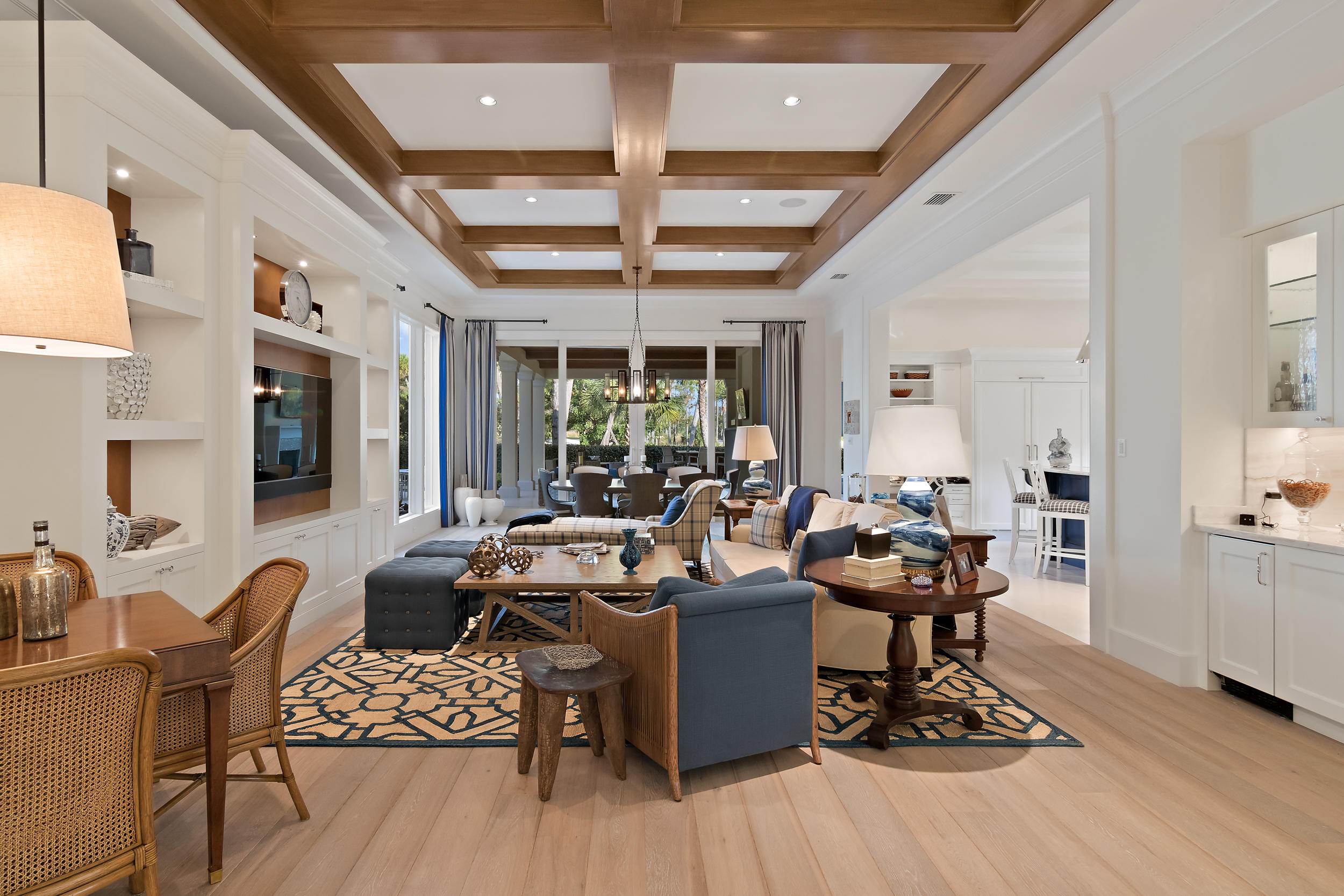 This stunning, rare to the market Bentley model built by renown builder Paul Courchene is one of a kind. Located on the 17th hole with a wide open common space on one side of the home that will never be built on. Beautifully appointed and professionally decorated. Gourmet kitchen is a chefs dream with Irpinia Cabinets and SS Thermador appliances, natural gas 6 burner cooktop w/ grill, double ovens, His and Her master baths. Cabana bath, 2 natural gas fireplaces and home generator. Old Palm Golf Club is one of the finest clubs in the country offering limited membership, privacy, luxury and superior services. The 18 hole golf course designed by Raymond Floyd w/a 19th ''bye'' hole and private golf studio offering 3 practice holes, hitting bay w/ V-1 swing analysis, dual ended driving range. The clubhouse features private dining, bar and lounge area, board room, wine room, fitness center with Cyber, pilates, spin, free weights, trainers, heated pool and spa, casitas for overnight guest accommodations. Beach club membership available at the Palm Beach Marriott on Singer Island.  Home generator