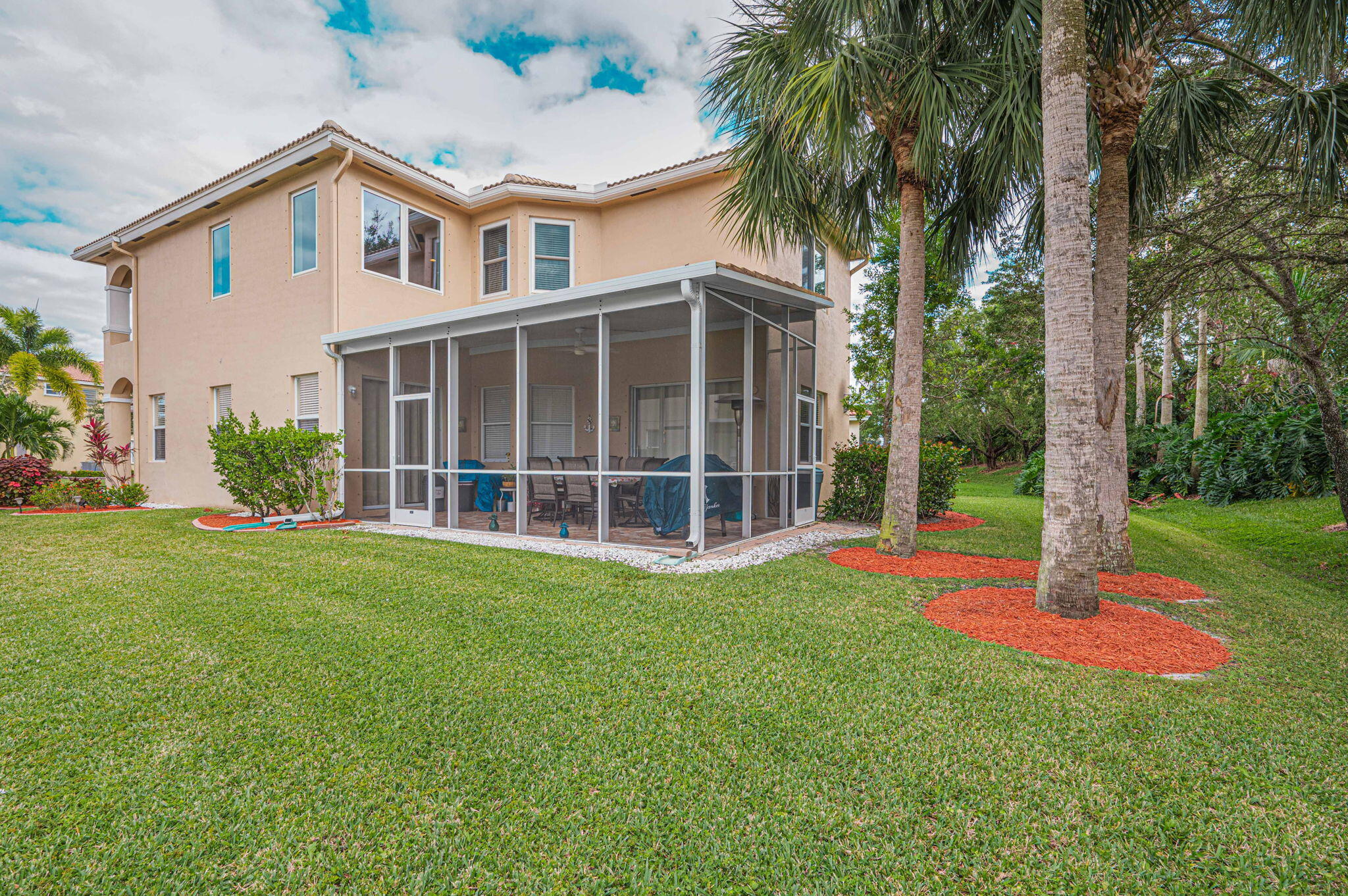 This home qualifies for 100% financing and NO PMI....call me for details. Grand 2 story home in Vizcaya Falls in the Torino section of St. Lucie West. Large open first floor with dining, formal living room, family room, eat in kitchen and half bath off laundry room. Sliding doors off den and formal living room to private patio with water view. Upstairs includes large landing area, huge master bedroom with plenty of room, walk in closet, dual sinks, tub and walk in shower, 2 additional bedrooms & bath with plenty of closet space. 2 car garage and second floor windows are impact windows. Water heater 2022, AC 2025 and Brand new Water filtration system. Resort style clubhouse includes a billiards room, fitness center, tennis, basketball courts, pool and playground. Don't forget your hoa dues also include cable and internet.