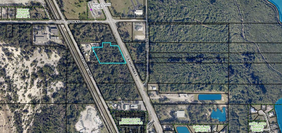 2.77 Acres Commercial Land (CL), US Highway 1 frontage in Vero Beach, FL. offering an exceptional commercial development opportunity in northern Indian River County. This 2.77± acre parcel offers approximately 312± feet of road frontage on highly traveled US Highway 1, providing excellent visibility and access for a variety of commercial uses. The property is zoned **CL - Limited Commercial**, a district designed to accommodate convenience retail and service-oriented businesses that serve the surrounding community while maintaining compatibility with nearby residential areas. Here is a rare opportunity to secure a highly visible commercial site along one of Indian River County's primary transportation corridors.