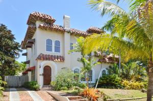 Flamingo Park Grandeur! This marvelous  2 story Mediterranean home is the perfect historic showcase. 3 bedrooms plus den, 1.5 baths, generous room sizes, sparkling interiors, great windows, this residence says you are home! The pecky cypress arched front entrance leads to an enormous living room with beautifully finished wood floors and grand windows allowing the Florida breezes and sunshine to circulate throughout. Adjacent to the formal space is a great dining room AND a perfectly situated Florida room.  French doors in the dining room open to a large deck. A charming kitchen has gas range, dishwasher and custom cabinet. Currently used as an office, the bonus could be a first floor bedroom with half bath. Three bedrooms & a spacious bath are found on the second floor. lush tropical pool!