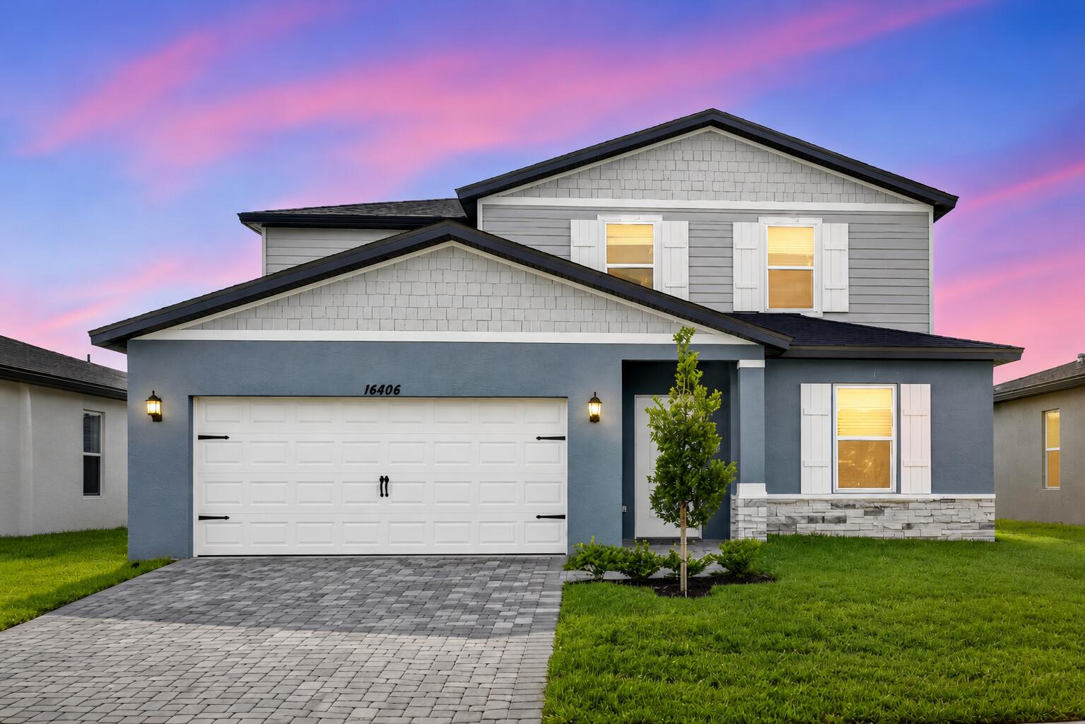 Welcome to this home in Terra Lago in Indiantown, offering the peace of mind that comes with brand-new, move-in-ready construction and energy-efficient design. The thoughtfully designed floor plan features a private first-floor primary suite, a spacious upstairs loft ideal for a home office, media room, or flex space, and an open-concept kitchen with a large center island that flows seamlessly into the main living areas, creating a comfortable setting for both everyday living and entertaining. Terra Lago is designed with an active, connected lifestyle in mind, with plans for a 12-acre recreation campus featuring a resort-style pool, a 5,000-square-foot clubhouse, pickleball and sand volleyball courts, playgrounds, multipurpose fields, walking trails, picnic areas, and open green spaces.  The community's planned Town Center envisions a walkable gathering place with future restaurants, a full-service grocer, cafés, local shops, professional and medical offices, and additional conveniences intended to bring everyday essentials closer to home. Conveniently located with access to both Martin and Palm Beach Counties, Terra Lago offers an exciting opportunity to be part of one of the Treasure Coast's growing master-planned communities. Buyers may be eligible for up to $20,000 toward closing costs when financing through Meritage Homes' preferred lender, subject to program availability, qualification requirements, and change without notice. Make this luxurious retreat your own and experience refined living in this exceptional residence.