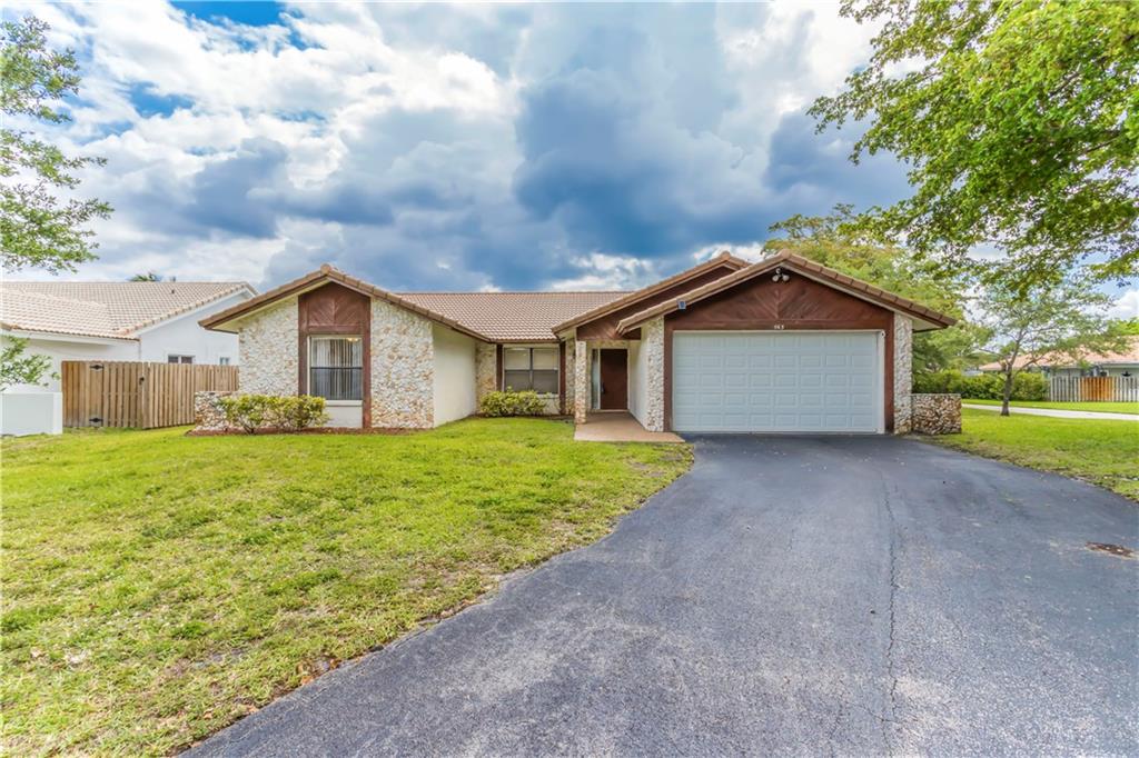 Great 4 bed 2 bath Single family Pool home in CYPRESS GLEN in Coral Springs with over 2,000 sqft.  Original owner, very well-kept home and very clean. open kitchen w/ stainless steel appliances. Home Features as you enter vaulted ceilings, carpeting throughout the living areas & all bedrooms. Spacious master with his & hers closets. Large corner lot. Screened in pool.  Roof 2007, AC 2010, WH 2015.  Hurricane Shutters & Insulated-impact Garage door.  Great location on quiet street, short walk/drive to shopping, schools, hospitals, entertainment, & highways. No association.