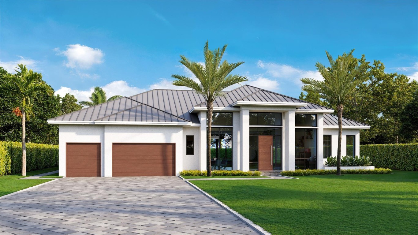 Spectacular New-Build By Award Winning Builder/Designer Glenn Wright On Beautiful Middle River DriveIn Coral Ridge. One-Story Masterpiece Created To Raise The Bar In Contemporary Architecture w/Floor To Ceiling Windows. Sophisticated Open Floor Plan w/ 4 Bedrooms, All Ensuite, Plus An Office And A Powder Room. A Transitional Smart Home Featuring A 17'' Tall Foyer, 15' Tall Living Area, And 12' Tall Bedrooms. Of Course, A Chef's Custom Kitchen, Plus Outdoor Cooking Area With A Lovely Veranda Opening Onto The Pool & Tropical Grounds Creating The Best Of Poolside Living/Dining. 3-Car Garage. Estimated Completed Date Fall Of 2025.