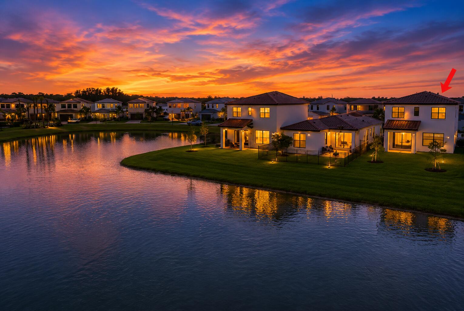 Imagine mornings overlooking the lake, evenings watching the sunset from your patio, and weekends spent at a resort style Adventure Park. Built in 2024, this beautiful home has a bright and open floor plan centered around an oversized quartz island. 3 bedrooms plus an oversized loft. Have flexibility today and room to grow later, with the option to create a 4th bedroom whenever you need it.  Sitting on a premium lakefront lot offers what's becoming harder to find- privacy with no rear neighbors and plenty of room to add a pool. Enjoy impact glass throughout, smart home technology, whole-home purified water, a tankless water heater, Energy Star appliances, and one of the lowest HOA fees in Westlake. Living here means access to Westlake Adventure Park with resort pools A 3-story waterslide, fitness trails,  dog park, playgrounds, sports courts, concerts, yoga, food truck events, and organized community events.