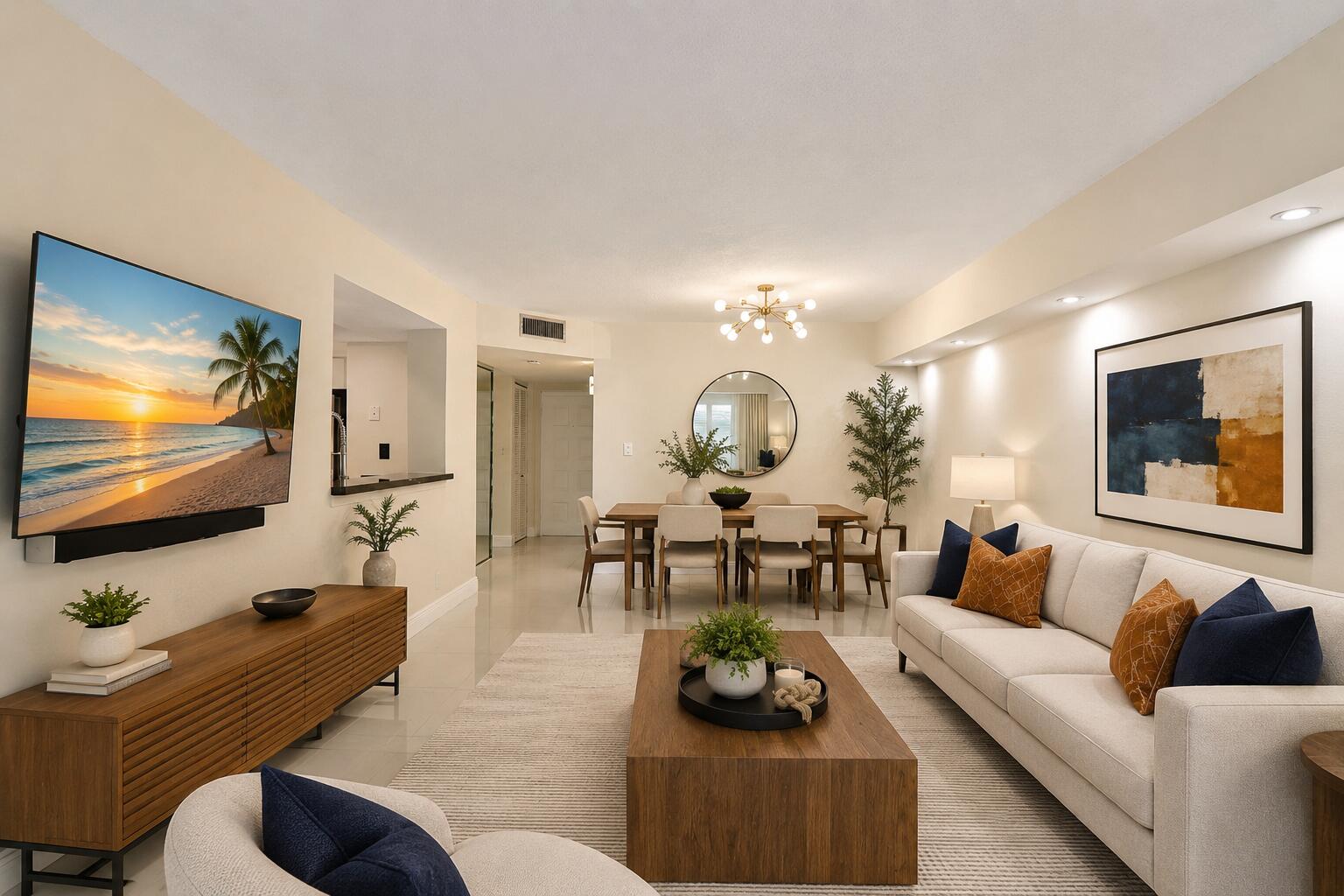 Welcome to this beautifully renovated 3-bedroom, 2-bathroom first-floor corner condo located in the highly sought-after Pine Island Ridge Country Club in Davie, an all-ages community where no membership equity is required. Enjoy a prime South Florida location with convenient highway access and just minutes from Publix, Costco, Whole Foods, Trader Joe's, and more. This quiet community offers scenic walking trails, playgrounds, and access to top-rated schools.  This bright and spacious corner unit is truly move-in ready, featuring modern porcelain tile flooring throughout, a fully renovated kitchen and bathrooms, smooth ceilings, contemporary lighting, a newer A/C system, a new water heater, newer washer and dryer, custom closet organization, and fresh interior paint. The HOA provides exceptional value and includes water, cable TV, landscaping, building insurance, reserves, and full country club membership for all residents. The building has completed its 40-year inspection with no special assessments currently due.  Experience resort-style living with year-round access to a climatized pool, sauna, fitness center, two on-site restaurants, complimentary tennis and pickleball courts, plus use of the executive golf course. The community pool is conveniently located just steps from your front door.  This turnkey condo offers the perfect combination of modern upgrades, comfort, and country club amenities in one of Davie's most desirable communities. Some of the photos show the property virtually staged. Schedule your private showing today!