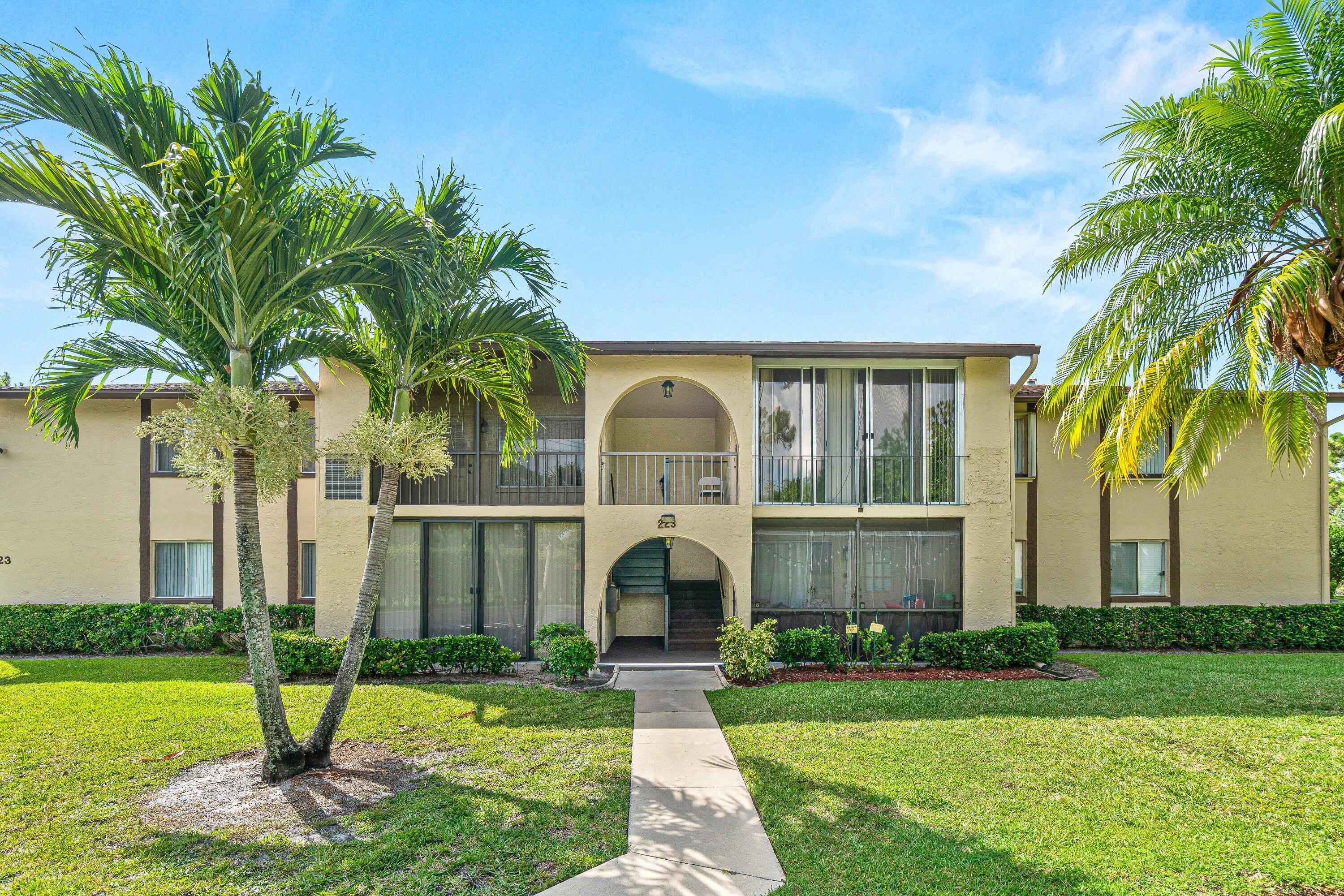 Beautifully maintained 2-bedroom, 2-bath condominium featuring an updated kitchen and renovated bathrooms. Enjoy tile flooring throughout the living and dining areas, with laminate flooring in the bedrooms. The spacious screened-in patio provides the perfect setting to relax and enjoy your morning coffee.  55+ community (at least one occupant must be 55 or older; others 18+. ESA and service animals permitted with prior board approval.  Community amenities include community pool with new decking, clubhouse, bocce ball and shuffleboard court.   Prime location close to grocery stores, restaurants, golf courses, shopping, airports, and hospital.