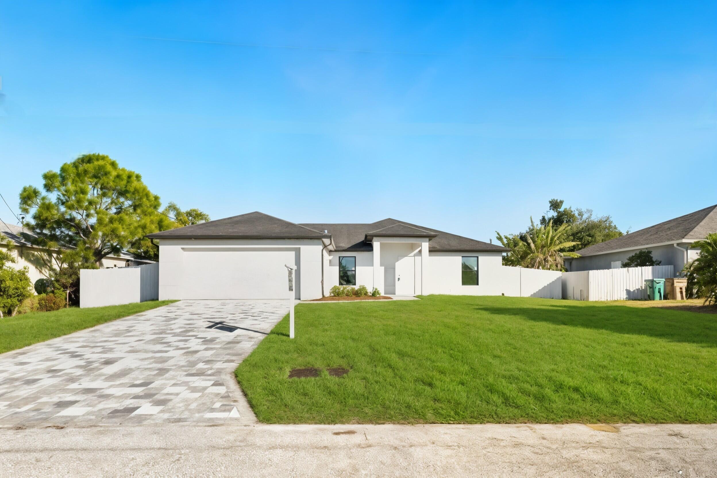 Enjoy this Beautiful New Construction Home, with 4 bedrooms a pool, and 2 baths. The open floor plan makes this home very spacious, with its tile floors and stylish fixtures. Stainless steel appliances and quartz countertops match seamlessly with the European style cabinets, with a bathroom equipped with his and hers sinks, a walk-in shower and tub. This home is equipped with hurricane impact windows and doors.