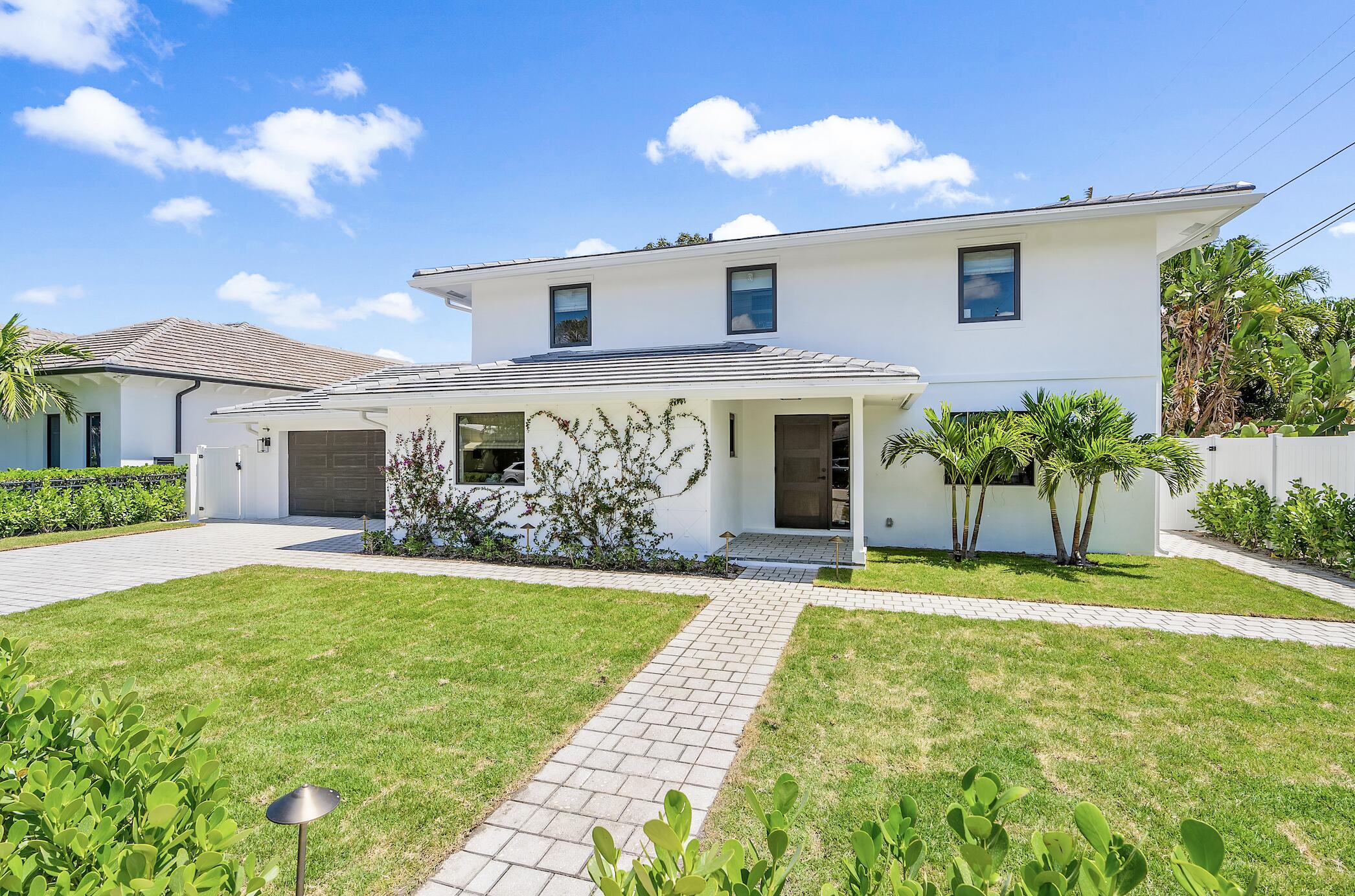 Nestled in the sought-after SoSo neighborhood of West Palm Beach, this 5-bedroom 4.5 bathroom home, renovated by Caroline Rafferty Interiors, offers a spacious layout. The primary suite is conveniently situated on the first floor, while four additional bedrooms occupy the upper level. The main floor boasts an open living area, a modern kitchen, and a den/office, seamlessly combining comfort and functionality.

Step outside to discover a tranquil oasis with a newly installed pool and patio, surrounded by lush landscaping. Enhanced with new impact windows, doors, roof, A/C units, and water heaters, this residence harmoniously merges elegance with peace of mind, providing an ideal retreat for SoSo living.

Located just a short walk away from the Intracoastal.