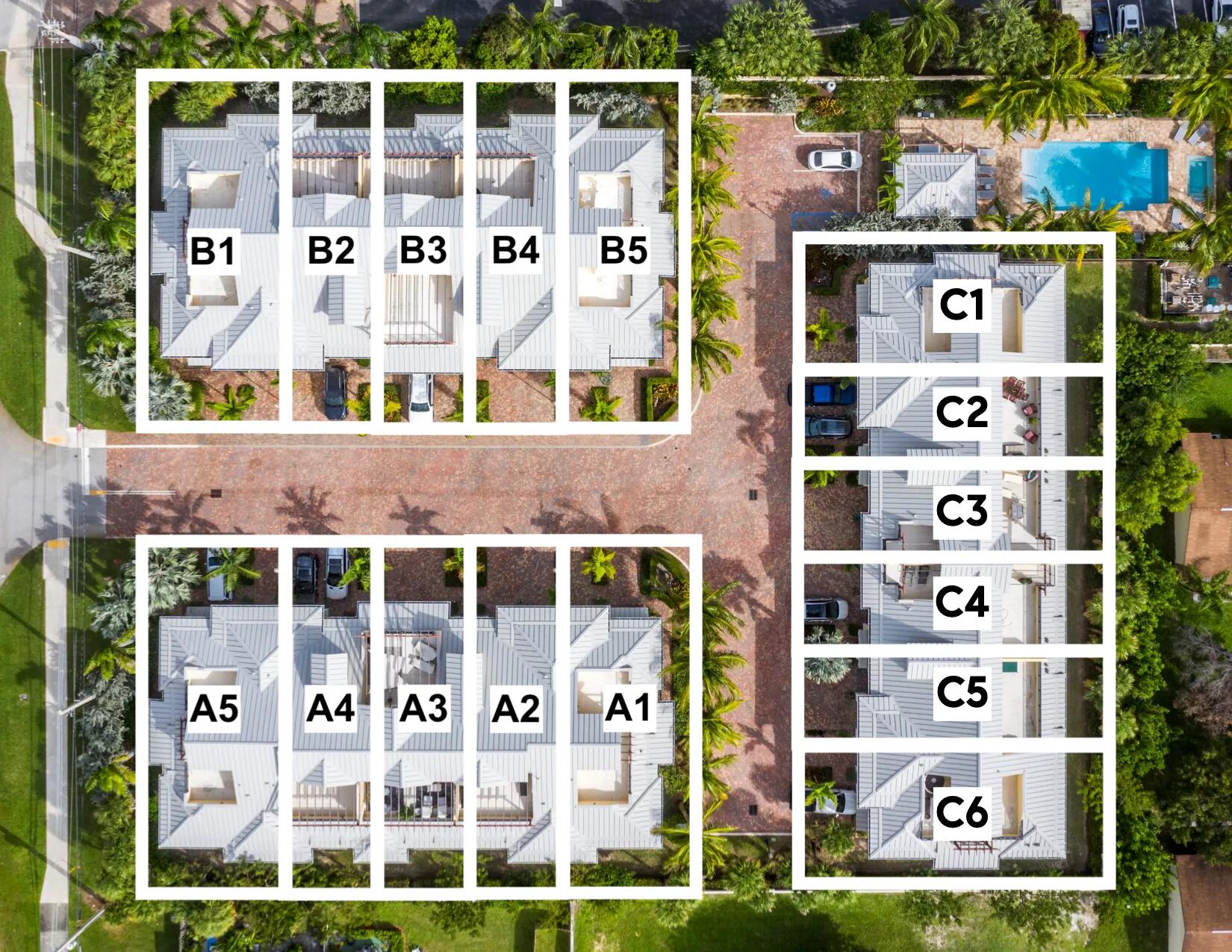 Presenting a unique opportunity to acquire Bella Villaggio, a sixteen (16) unit luxury townhome complex located in the heart of Tequesta, Florida. Built in 2017, these townhomes were meticulously constructed with attention to detail and high end finishes (these units were originally built to be sold to individual buyers). Bella Villaggio is the most luxurious townhome community you can acquire in its entirety anywhere in Palm Beach County. The oversized units average over 2,000 air-conditioned square feet. In addition, every unit includes a two-car garage, designated driveway, and each unit has its own private rooftop deck. The property is available below replacement cost. Between land, hard and soft costs, high-end new townhome development is well over $500 per square foot and Bella Villaggio is being offered at an attractive price of less than $435 per square foot.  The complex consist of three separate buildings, A, B, and C. Buildings A and B include five (5) townhomes each for a total of ten and they each feature the larger floor plans, which are all 4 BD, 3BA townhomes with the corner units boasting 2,198 Living SF and the interior units with 2,210 Living SF. Building C ion the north side of the complex consists of six (6) 3BD, 2.5BA townhomes with the corner units featuring 1,733 Living SF and the interior units with 1,696 Living SF. The entire complex has 32,302 Living SF between all sixteen townhomes and 70+ total parking spaces, which makes this the ideal rental community capable of comfortably housing numerous types of tenants.  The seller owns 100% of the complex so this is not considered a "fractured" condo sale. The townhomes are separately deeded (sixteen different folio numbers) which provides flexibility to rent the units out short term, long term, and/or sell each townhome at any given time. There are high-end finishes throughout the townhomes that are representative of a high-end, new construction townhome community being marketed to end users. Every unit features fully plumbed natural gas, 10-foot high ceilings, stainless steel JennAir appliances, quartz countertops with porcelain backsplashes, metal roofs, complete hurricane impact windows and doors, gas powered tankless water heaters, two car garages with private driveways, and rooftop decks overlooking the gorgeous scenery.  Several scenarios are available to buyers including, but not limited to, the following; 1) Traditional rentals - These uniquely positioned townhomes attract various tenant types due to the highly desired location and the opportunity to reside in a high-end product at a reasonable rental rate. 2) Short Term Rentals (Airbnb) - The property is zoned "R-2" which allows for short-term rentals aka vacation rentals. Property owners must obtain a vacation rental permit from the Village of Tequesta Building Department prior to the commencement of any vacation rentals. 3) Individual Unit Sales - All sixteen townhomes are separately deeded and each unit has an individual parcel control number, allowing for individual townhome sales to end users, without having to condominiumize the complex prior to marketing these units to end users and buyers.  Do not miss your opportunity to own one of the hidden gems in Palm Beach County at a price that sits well below current replacement cost.