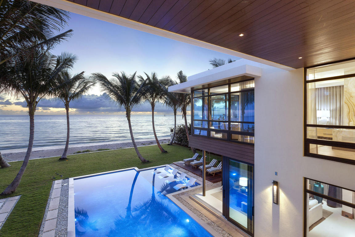 A brand new six bedroom modern oceanfront oasis finished with an exceptional level of taste. Interior appointments by Marc-Michaels Interior Design with great attention to detail extended throughout this stunning beach house. The most exciting oceanfront opportunity in years.