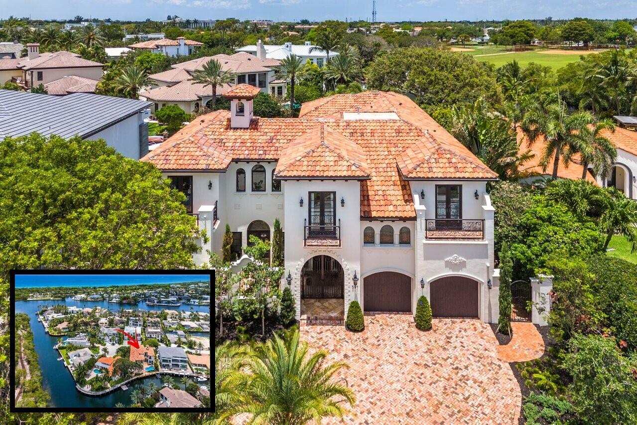 Discover unparalleled luxury and sophistication in this exquisite estate, nestled in the heart of Boca Raton's prestigious Golden Triangle. This coveted east waterfront community offers breathtaking views and a lifestyle of affluence. Indulge in the finest beaches, premier boating, gourmet dining, and world-class shopping just moments from your doorstep. This property is not just a home; it's a testament to elegance and exclusivity. Walk to the famed Mizner Park, a centerpiece destination for the residents & visitors. The home itself, a masterpiece w/classic modern touches over a true Santa Barbara feel and it's impeccable. Real craftsmanship & architectural design delivered this 6 Bed, 7 bathroom home on 100' of deep water shared w/the open ocean just minutes away. This is a very well appointed property that will not disappoint even the most discerning of us. Smart systems are app driven including the whole house Sonos sound and private security systems. Wired wifi throughout the home. A generous Balcony off of the primary bedroom joins 5 others on the property. A great mix of covered patio blends perfectly with ample sundeck featuring a heated salt balanced pool and lots of sharing spaces. Dry sauna, Office, Gym, floating Jet-ski lift, 70' dock, it's all here to complete the great life you deserve.

Mizner Park in Downtown Boca Raton is a multi-use development named for famed 1920s-era architect Addison Mizner. With its decorative brick walkways, palm trees, Mediterranean-inspired architecture, and artistic vibe, Downtown Boca Raton is chic and exciting. The heart of Downtown Boca is very walkable, and bicycles are available for rent.
Living here means you'll enjoy a tropical atmosphere that includes some of South Florida's best beaches, including South Beach Park Boca Raton and Boca Beach. Downtown Boca features a variety of shops and restaurants to explore and the neighborhood offers some fantastic festivals and events. That includes the Festival of the Arts, Brazilian Beat, and the Downtown Boca Green Market to name a few. Boca Raton is famous for its arts scene and is home to the Boca Museum of Art, the Mizner Park Cultural Arts Center, the Mizner Park Amphitheater, and the Boca Raton Historical Society and Museum. We also neighbor The Boca Resort, where the most affluent appreciate the life designed to deliver the best of South Florida.