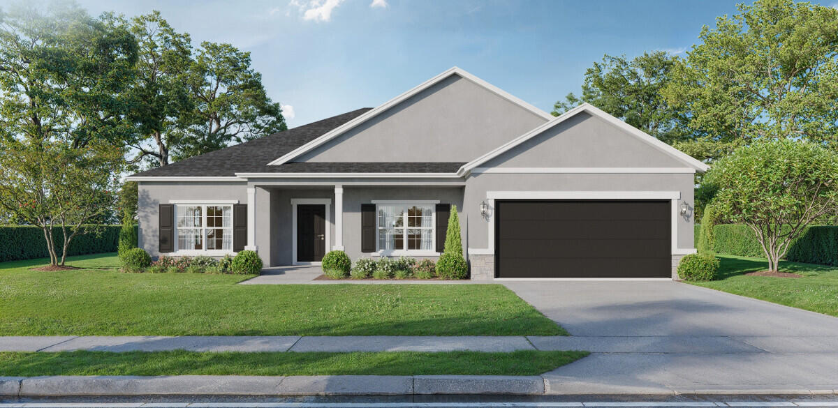 Come create your own touches on this beautiful home while it's being built. Great neighborhood with new homes and city water. Our Arianna model features an open concept with a large 10ft island for entertaining and cooking. Solid wood cabinets with soft close, quartz countertops and stainless steel appliances, ample recessed lighting throughout, wood look porcelain tile throughout, tiled showers, large lanai and sitting front porch, stone veneer and Hardie gables give this home a high end feel, 9'4" ceiling height with tray ceilings make the rooms feel even bigger than are, Impact windows and doors.  Give us a call for more information on how to create your home the way you want it the first time. All permits have been completed and ready to build. Estimated completion - September