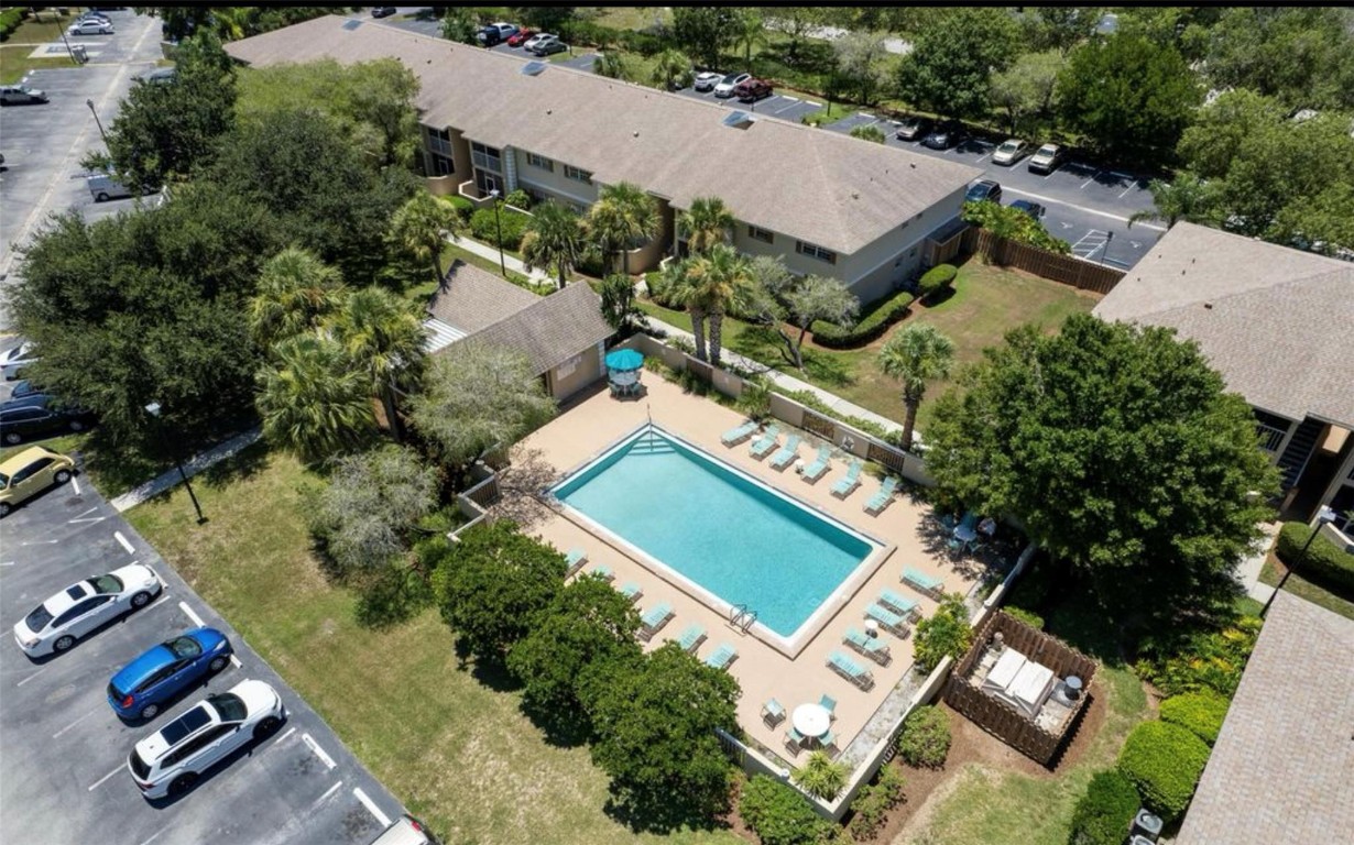 This 2/2 Concrete Block Condo is located on 2nd Floor. Tile though out, Carpet in Bedrooms. Big Screen in Porch overlooking wooded area. Updated kitchen cabinets. Great Investment Opportunity or Vacation Home. Condo fees include water & Internet, Community Pool, plus more. Grounds are well maintained. Unit comes with all Appliance including Washer/Dryer and Property Management onsite.