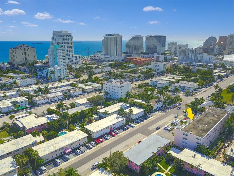 Gorgeous, completely remodeled & tastefully Furnished or Unfurnished, 1bd/1ba condo on 1st floor with parking spot in front of the unit and only a few steps to the heated pool. The unit features open floor-plan, SS appliances, remodeled kitchen & bathroom & marble floors throughout. Building features includes Laundry Room, Party Room & Heated Pool. Harwick House is a boutique building with only 36 units located just 2 blocks from the Ocean & less than a mile to Las Olas and Sunrise Blvd bridges, World famous shopping, dining and entertainment. MIN 600 CREDIT SCORE REQUIRED for all occupants. Total household monthly income must be over $5000/month. Water/Sewer, Trash, Landscaping & HOA Fees are Included in Rent. No pets allowed, no exceptions!