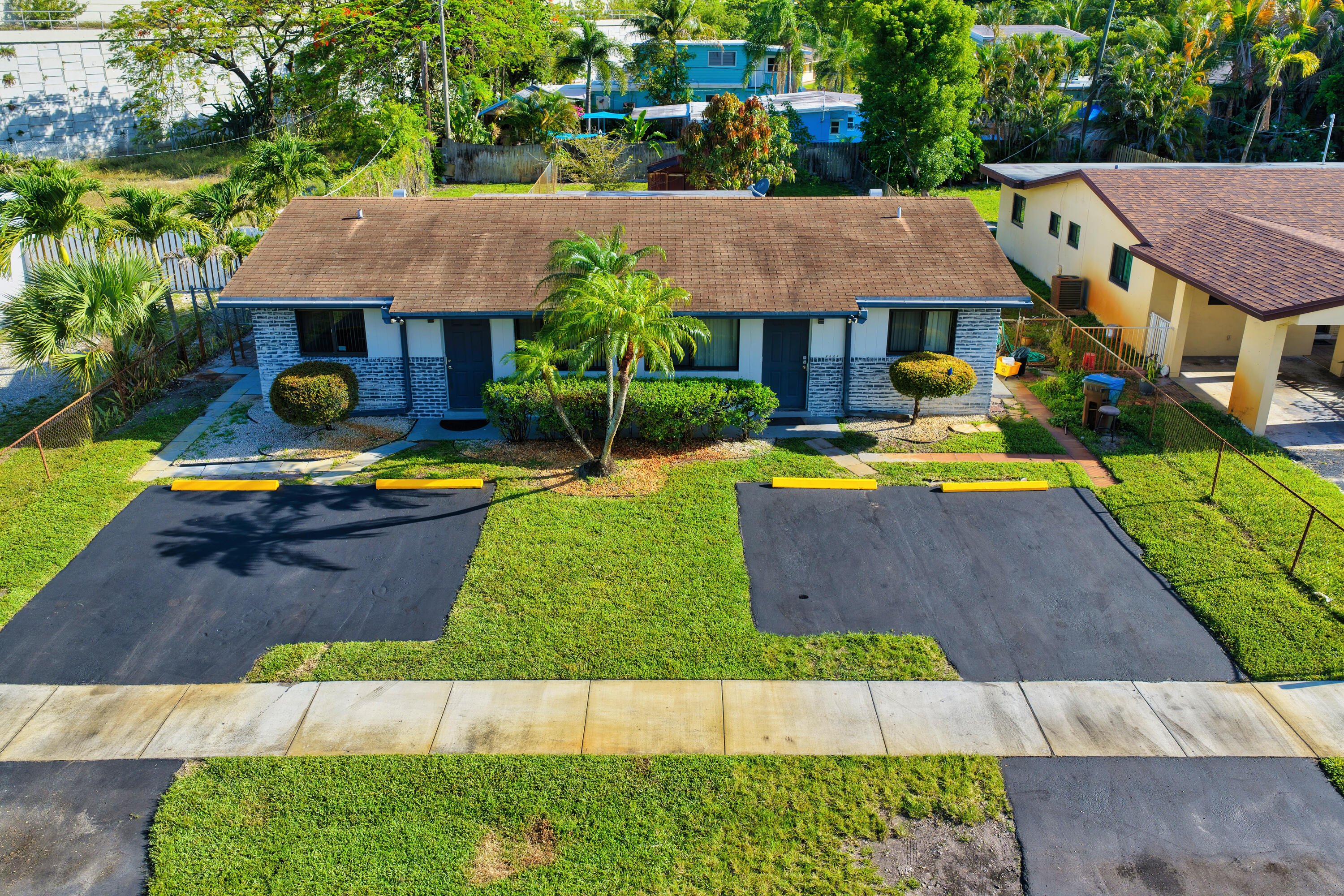 Wonderful property for First Time Homeowner or Investor, Currently rented as 3 units, (1/1, 2/1 and Studio), this Unique Duplex has 2 water and 2 electric meters, plus 2 separate parking pads each for 2 vehicles AND 2 separate Huge fenced back yards. The 1/1 is currently vacant and accessible for showing and has been beautifully remodeled. Great location near pre-school and lovely neighborhood with easy access to Oakland Park Blvd and I95. Perfect for FHA Buyer, current income is $1,500 for the 2/1 (long-term Tenant, below market pricing) and $1,200 for the Studio. The 1/1 was rented for $1,700 but is being kept vacant to accomodate a potential Buyer / Owner..