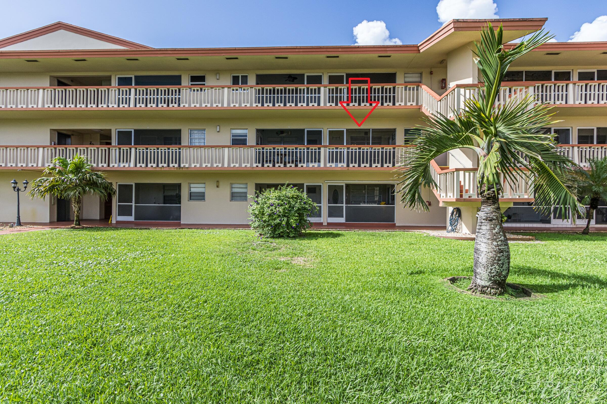 MOVE RIGHT-IN!  Great 1 / 1.5 condo at THE BEVERLY HILLS COMMUNITY on the 2nd floor within 5 miles of the famous HOLLYWOOD BEACH, SOLD FURNISHED!  Enjoy the view of the manicured gardens and pool area from your private porch! This unit offers IMPACT WINDOWS Throughout (Except window in living rm.)  NEWER A/C (2022) with humidistat & WATER HEATER (2019) Clean Kitchen updated with Stainless Steell appliances & newer ceiling with recess lighting.  Both Bathroom have been remodeled with new vanities, toilets, mirrors and the master suite have a new shower with sliding glass door. X-storage. 50 YEARS COMPLETE. Seasonal rental after one year. Gated community secure.  Amenities features fitness center, billiard rm, clubhouse, pool, BBQ area, shuffleboard, and active social club.  HOA requires 20% down, 12 months of maintenance fees held in escrow, no leasing first year, 30day min and 6 months max, secure parking and gated access. Buyers must have a fico score of 700 and show income of at least $55 000 per year. Yearly assessment of two months of maintenance for reserves.