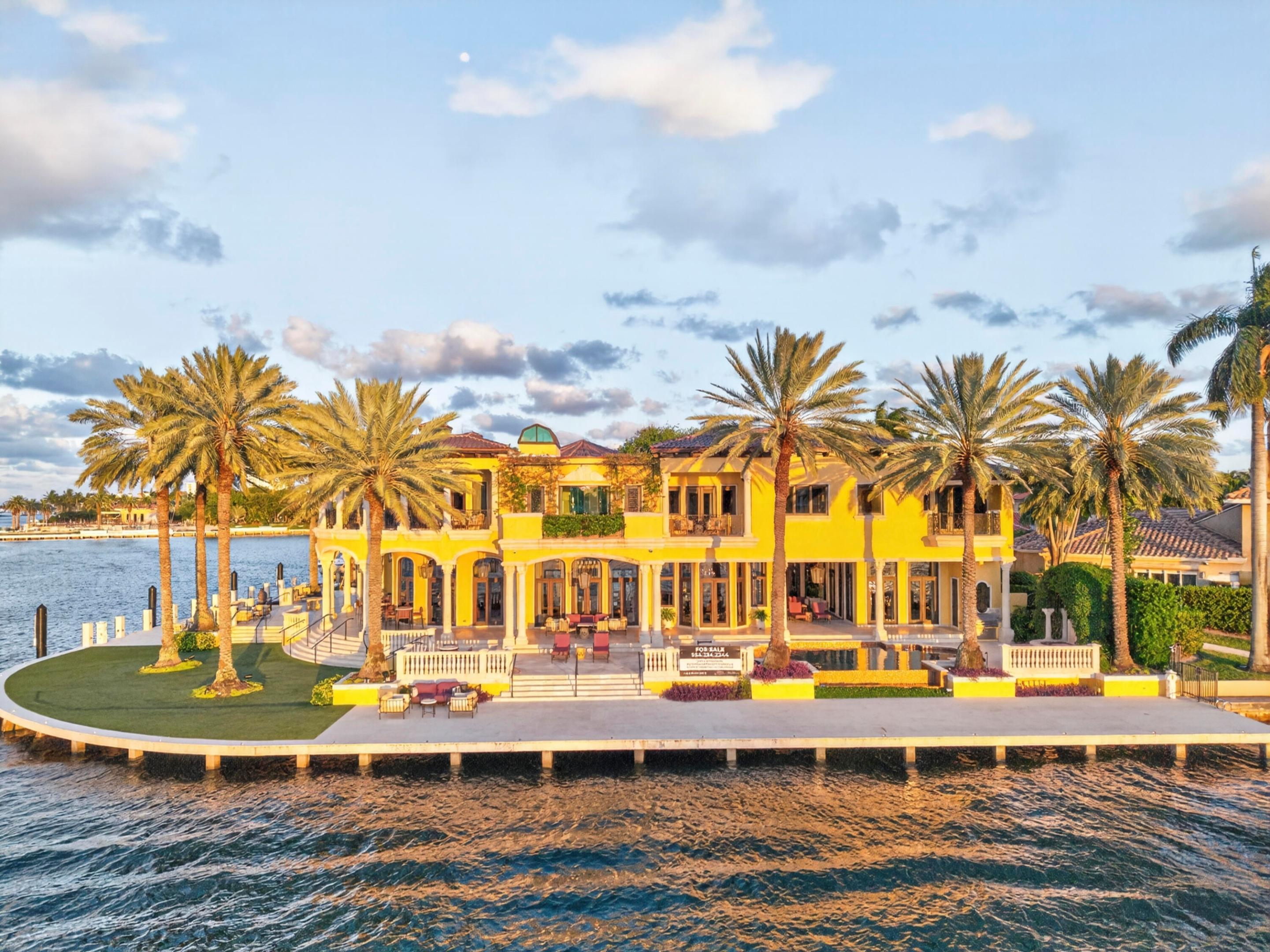 Exceptional Waterfront Point Lot! Main house extensively renovated/completed Sept 2025, which resulted in a remarkable transformation, creating a new & improved property in every way.2 story guest house gutted & renovated w/ all new Hurricane doors & windows in 2025. Most prestigious waterfront & gated community in the County. This exclusive estate offers 343' of waterfront w/170' of private protected dockage. Deep water & close to port. Perfect for yachting enthusiasts. 14,000+ SF under A/C. 6 bedrooms, 8 bathrooms & 5 half baths designed with utmost attention to detail. Glass elevator & full-house generator.4 car garage capable to convert to 8 car. Dockage amenities & details are quite impressive. Harbor Beach Residents enjoy 24/7 surveillance & 300' private ocean with a private marina.