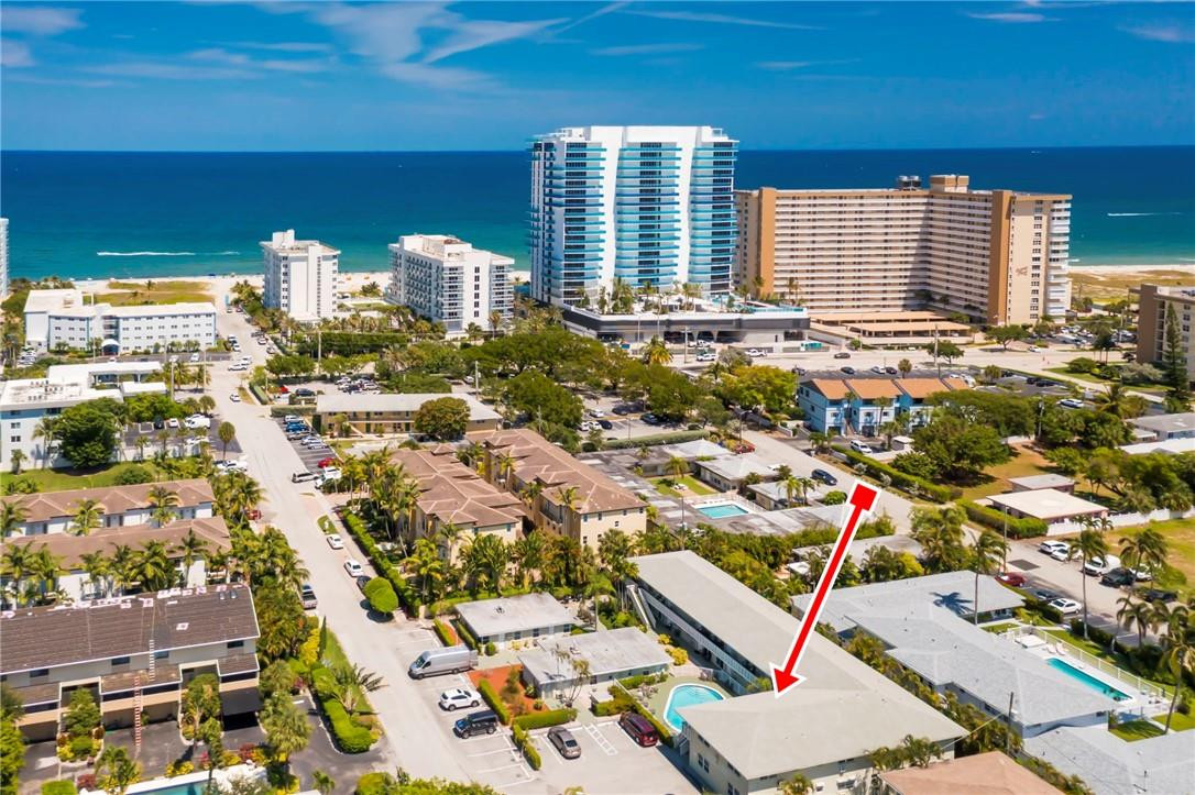 Gorgeous, 1/1 unit in Pompano Beach. Turn-key investment. FULLY FURNISHED with NO RENTAL RESTRICTIONS. One of the only properties and associations that will allow: DAILY RENTALS , AIRBNB , VRBO. This 1 bedroom 1 bath features Impact windows, open kitchen, large bedroom with walking closet and comes fully furnished. Small well-maintained community of 22 units with Pool, BBQ area, Low HOA $317/ month includes wifi/internet and basic cable.  Great area, growing area, steps to the beach, Pompano Beach pier , restaurants and entertainment.