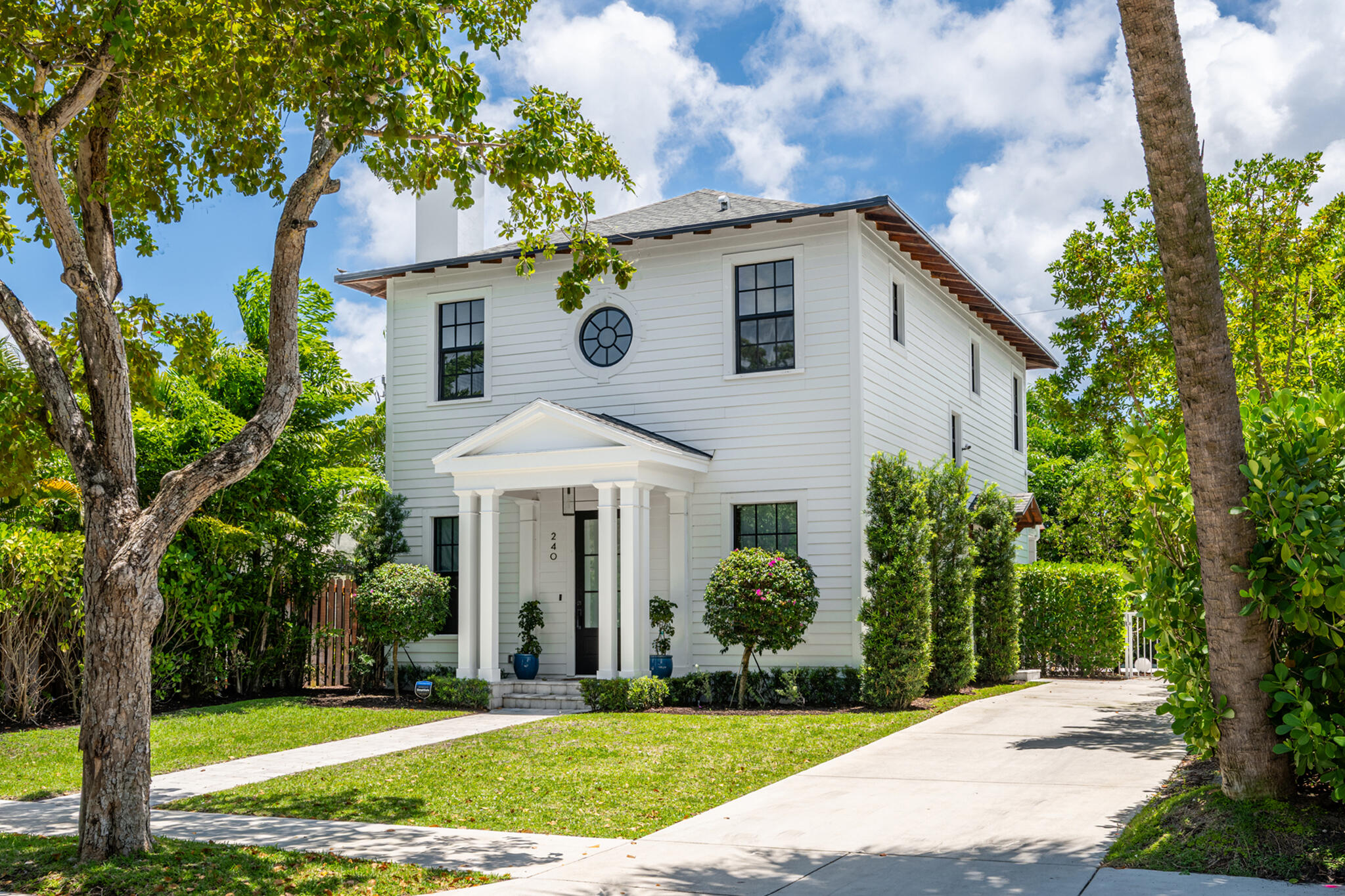 Modern sophistication meets effortless Palm Beach living in this exceptional 2022-built home in coveted Northwood.  Featuring 3 BRs/3 BAs, this bright, open floor plan offers exceptional flow for both entertaining and everyday life.  The 1st floor includes a LR w/fireplace, dining area, cozy den w/sleek glass privacy doors, an open chef's kitchen w/oversized island, custom cabinetry and European appliances, separate laundry room, and full bath.  Upstairs the spacious primary suite features a walk-in closet and modern bath, while 2 add'l BRs & full bath complete the 2nd floor.  All BRs feature vaulted ceilings. Designed by a leading Palm Beach architect, this home showcases hardie board siding, impact windows & doors, and high energy efficiency. Outside, the beautifully landscaped & fully fenced back yard offers a private pool retreat /covered lounge space, dining and grilling areas.  Just blocks from Northwood Village's restaurants and shops, minutes to downtown West Palm Beach and Palm Beach Island. Only 17 minutes to Palm Beach International Airport.