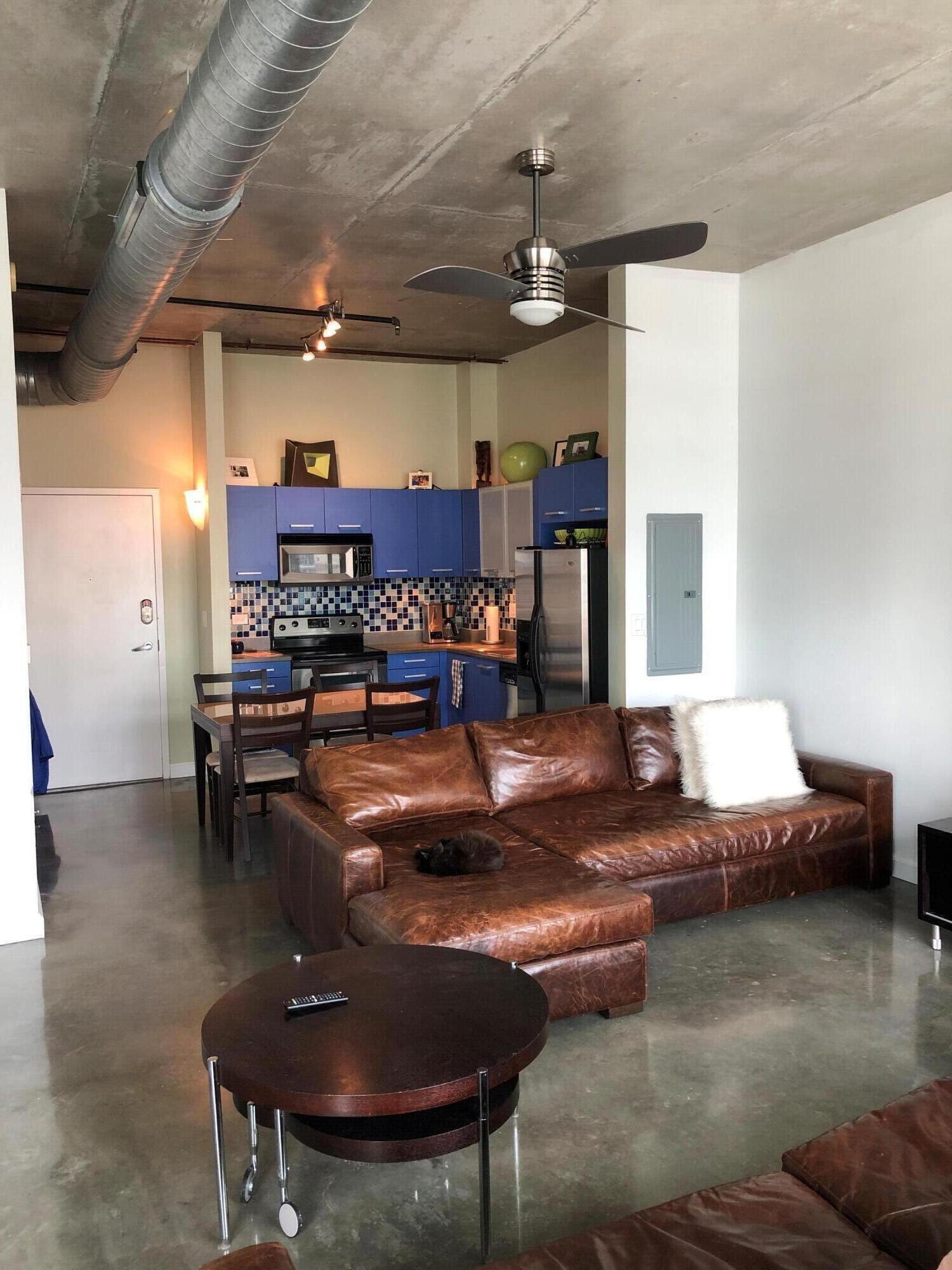 Rarely available 9th-floor corner loft in sought-after NOLA Lofts, a pet-friendly boutique building of just 55 units one block from Las Olas. This industrial-chic 1BR/1BA residence is filled with natural light and features polished concrete floors, dramatic floor-to-ceiling glass, a massive picture window, and a larger-than-average private balcony with stunning downtown Fort Lauderdale skyline views. The premium corner location offers added privacy, and recent updates include a brand-new water heater and A/C less than 5 years old. Includes 1 assigned parking space plus access to the pool and gym. An exceptional opportunity to own in one of downtown Fort Lauderdale's most distinctive loft buildings. Owner is a licensed Florida real estate broker. All measurements approximate and subject to verification