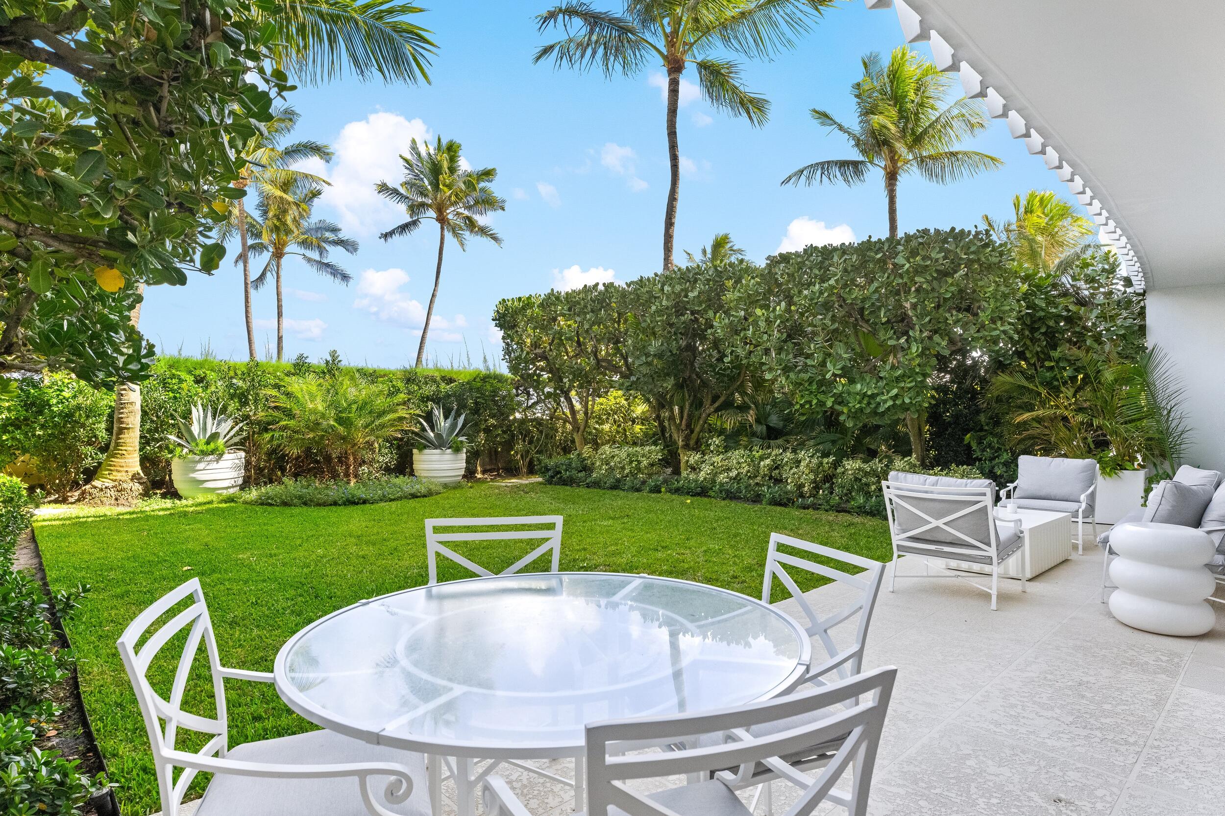 Fabulous oceanfront 2BR/2.1BA unit in the 300 Building. Beautifully renovated with a gracious open floor plan, high ceilings, and spacious bedrooms. Living room with built-in shelves. The family room overlooks an expansive private garden. Gourmet kitchen with top-of-the-line appliances. Primary suite with sitting area. Outdoor loggia with seating area and a breezy ocean feel. Convenient first-floor unit with beach access just across the street.