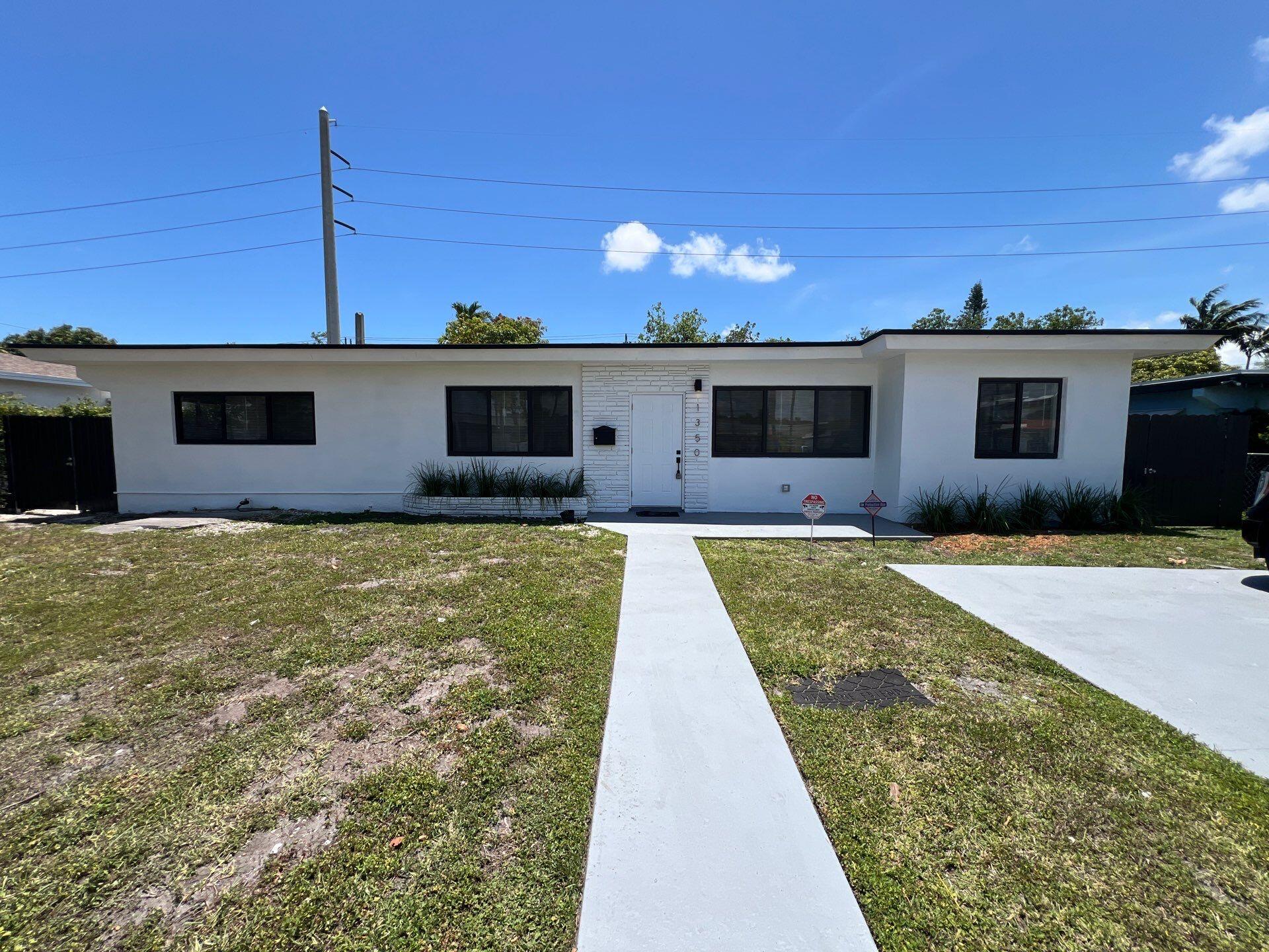 Beautiful and modern 3 bedroom 2 bath single family home available for rent in the heart of North Miami Beach. Property features luxury vinyl floors, modern kitchen, stainless steel appliances, modern bathrooms, hurricane impact windows, and an in unit washer & dryer. This property has a large front yard, a oversized driveway that accommodates many cars, and an expansive backyard. The landlord is asking for First, Last, & Security to move in.