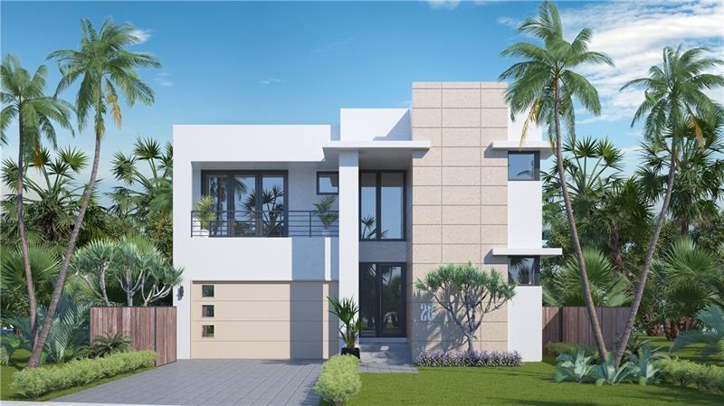 NEW contemporary two story pool home in Las Olas Isles. 5,131 sf under roof. Open floor plan with Family/Living/Kitchen/Dining having water views and access to the saltwater pool/spa, patio & BBQ areas. 4 Bed + office, 4 1/2 Bath & 2 car garage. Chef's kitchen with custom cabinetry, top of the line appliances, gas & quartzite countertops. Elevator to fabulous master suite with two walk-in closets. Generator, fireplace, gated driveway & car charger ready. Municipal Gas. See renderings and floor plans attached.
