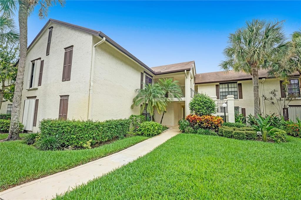 Welcome home to your updated top floor corner condo unit in the highly desirable and mature 55+ Lucrene Park Community! Enjoy enormously brightly lit spacious rooms, renovated bathrooms and flooring, and an enclosed  patio overlooking the golf course. AC is 6 years old, water heater is 4 years old , hurricane window shutters are provided, and piping is PVC - needless to say, this unit is MOVE IN READY!