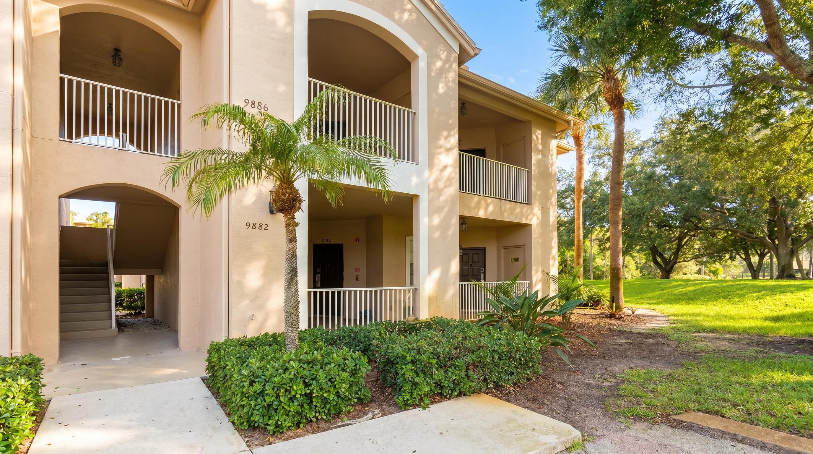 Ground-floor 1BR/1BA fully furnished condo available in the PGA area. This move-in ready unit features wood-look tile flooring, a comfortable living area, equipped kitchen, spacious bedroom, and a screened-in patio overlooking the golf course. Rent includes electricity, water, sewer, cable TV, internet, and trash. Residents have access to the neighborhood community pool and Island Club amenities. Convenient furnished rental with all utilities included and ready for immediate move-in.