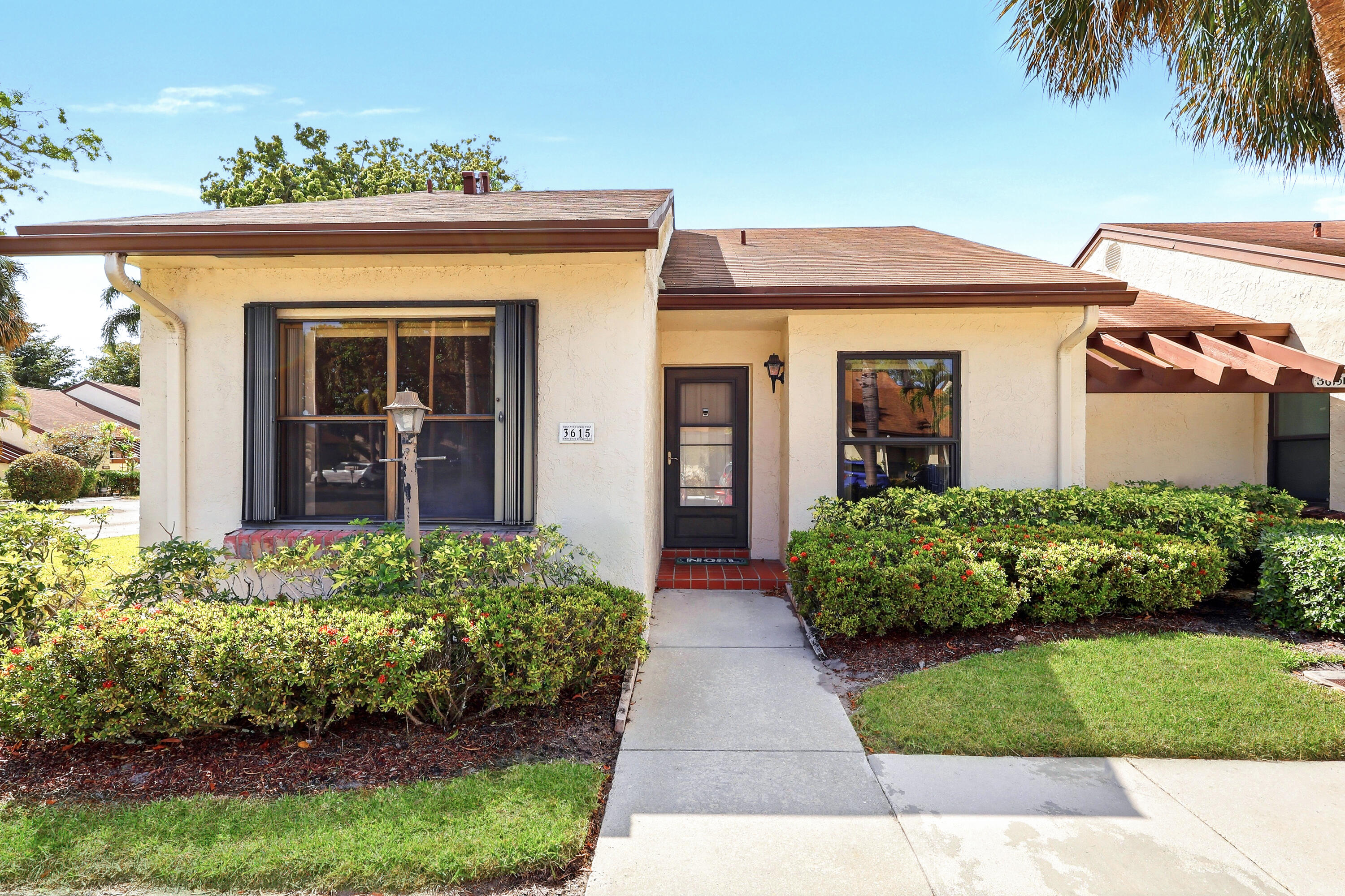 Stunning corner villa in the desirable Villas of Willow Bend, a premier 55+ active community in Lake Worth. This bright and airy end unit features extra windows for abundant natural light, enhanced privacy, and an inviting open-concept layout. Spacious living and dining areas flow seamlessly into a well-designed kitchen, while the comfortable primary suite provides a peaceful escape at the end of the day. The corner location provides additional natural light and a peaceful setting, perfect for enjoying your morning coffee or unwinding in the evenings. Whether you're looking for a full-time residence or a seasonal retreat, this villa offers low-maintenance living in a vibrant, amenity-rich community. Residents enjoy access to clubhouse activities, social events, pools, and recreational facilities designed for an active lifestyle. Conveniently located near shopping, dining, medical facilities, golf, and just a short drive to the beach. Don't miss this opportunity to own a beautiful corner villa in one of Lake Worth's most desirable 55+ communities!