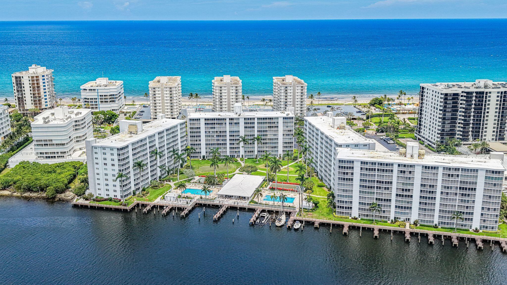 Beautifully renovated 6th floor condo in the heart of Highland Beach.  Panoramic views of the intracoastal waterway and ocean from every room.  Light and bright open floor plan that extends to a spacious screened and glass enclosed balcony with sweeping views of the intracoastal waterway...perfect for morning coffee or a glass of wine at sunset.  The recently renovated kitchen features generous white cabinets, quartz countertops and stainless steel appliances.  The large kitchen island is open to the living area that is perfect for entertaining and everyday living.  Carrara porcelain tile floors extend throughout living area and into the spacious bedroom that has double closets and views of the intracoastal,  Come and enjoy the modern elegance of this coastal retreat...you'll fall in love.