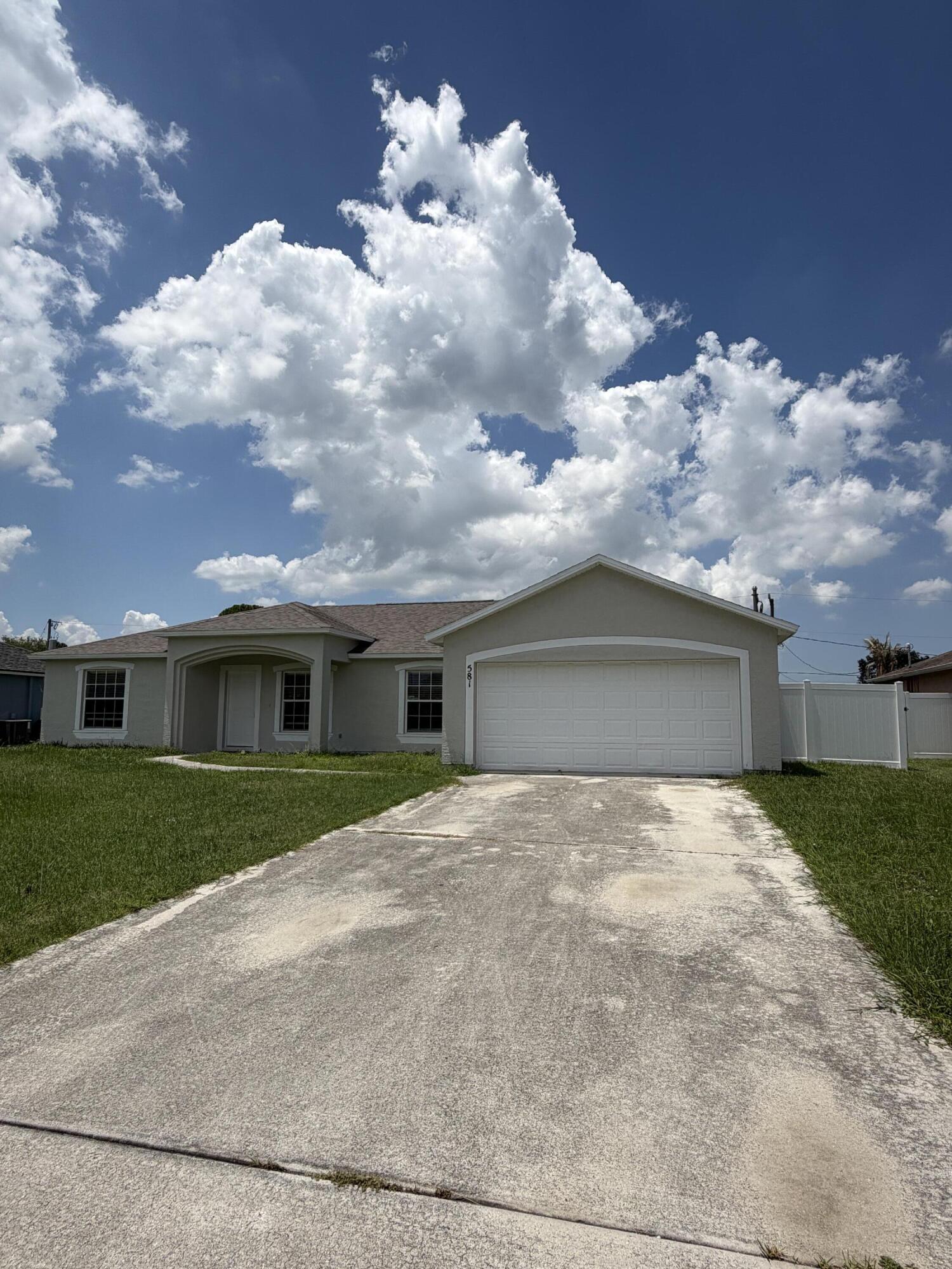 Four bedroom two bath with additional flex room. Fenced in backyard. Two car garage. Covered back porch. Huge primary suite and larger additional bedrooms. Washer and dryer are included.
