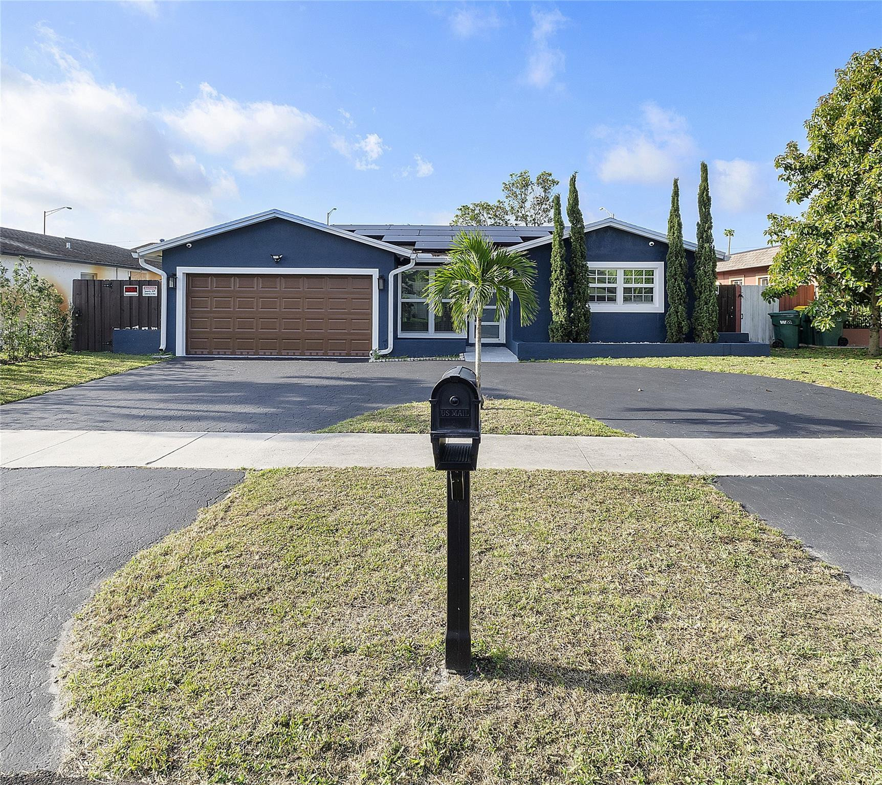 Beautifully remodeled 4-bedroom, 2-bath single-family home with an open floor plan and modern finishes throughout. Enjoy a gourmet kitchen featuring custom cabinetry, quartz countertops, and stainless steel appliances. Energy-saving features include solar panels and a tankless water heater. Additional highlights include a 2-car garage, spacious fenced backyard, and custom built-ins in every closet. This home is truly move-in ready and a must-see!