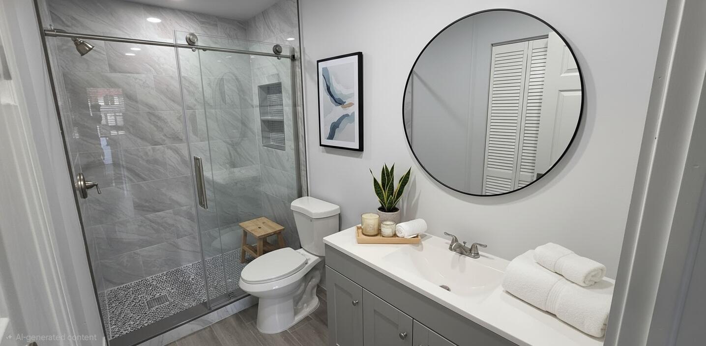 Welcome to this completely renovated charming one-bedroom, one-and-a-half-bath condominium nestled in Golden Lakes Village in West Palm Beach, Florida. This residence offers 704 square feet of finished living space with all new: Flooring, Kitchen Cabinets, Stainless Steel Appliances, AC system and Ducts, Ceramic Tile Shower with Glass Barn Style Doors, Vanities, Toilets, Tankless Water Heater, Ceiling Fans, Washer & Dryer Hook ups, Lighting, and more.... This condo presents an excellent opportunity for those seeking a well-appointed residence in an established community with convenient access to West Palm Beach amenities. This is definitely a must see!