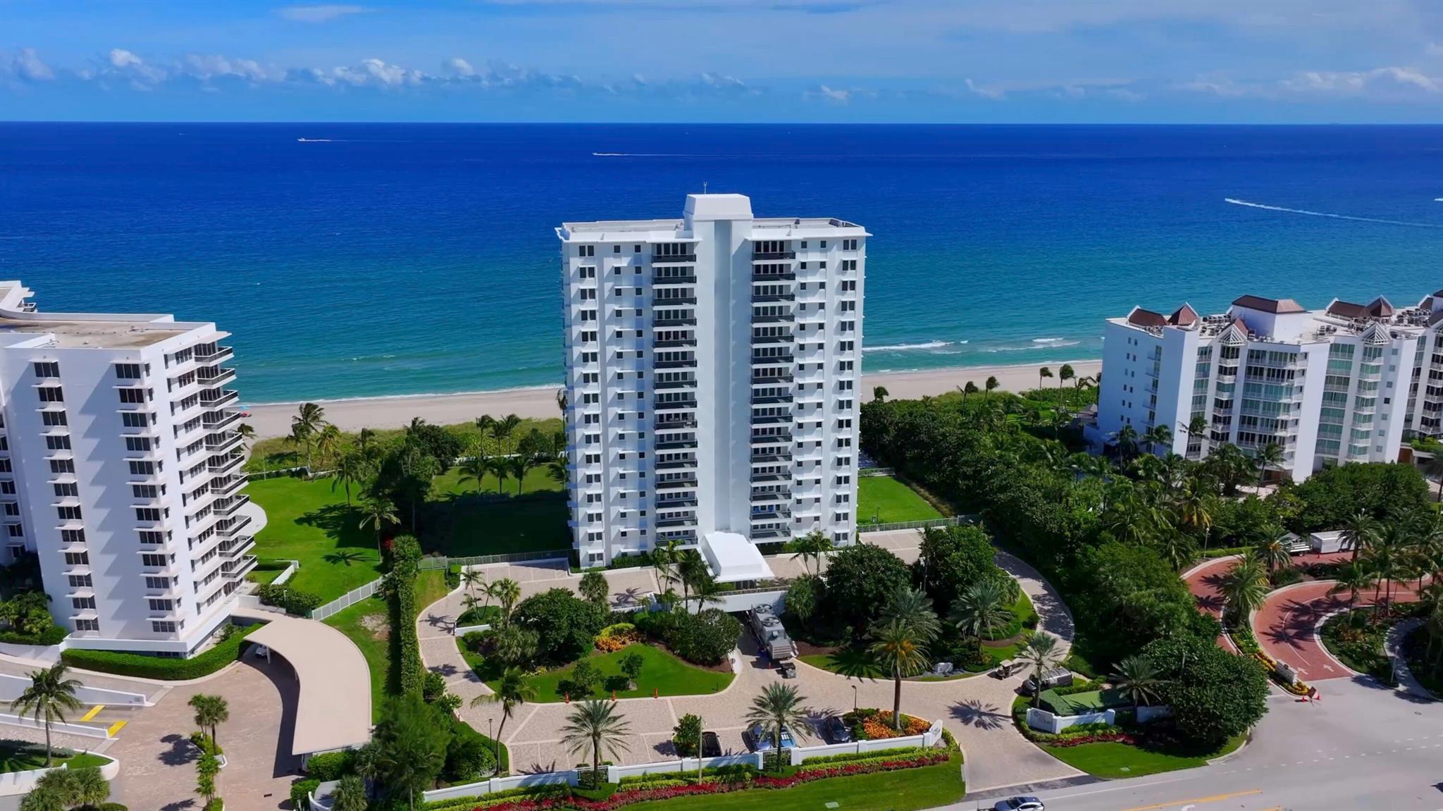 On the prized sands of Boca Raton's Magnificent Mile, 750 Ocean offers gracious oceanfront living in a white-glove boutique building - home to just 31 residences, with only two per floor - next to the prestigious Boca Beach Club, companion to the famed resort, The Boca Raton, right across Lake Boca Raton. With its fabulous lobbies, community room, and fitness room newly renovated by leading designer Toby Zack, this understatedly elegant 17-story building sets a new standard of luxury. 

Beautifully landscaped with tropical gardens, 750 Ocean's sprawling grounds feature a spectacular oceanfront pool, large sundeck and private dune walkover to miles of sugar-sand beaches. Taking 'Contemporary Beach Chic' to the highest possible standard, this attractive three-bedroom, freshly reimagined, beautifully furnished residence in the newly renovated 750 Ocean building is guaranteed to captivate. With three bedrooms and 3,079 +/- total square feet, it conveys a sense of visual harmony: light, bright, open, airy, masterfully appointed, and the perfect place to enjoy marvelous sunrises and sunsets. The elegant great room, topped by a coffered ceiling, offers window-walls of glass overlooking the gorgeous blue surf of the Atlantic Ocean as it laps the sparkling-white sugar-sand shoreline. Its neutral color palette combined with Porcelanosa flooring adds zest to the radiant ambience. While a pass-through from the dining area makes entertaining a breeze, the gourmet kitchen, with a breakfast area, features a touch of refined gold, with custom cabinetry, quartzite counters, glass-tile mosaic backsplashes, and stainless high-end appliances, including Sub Zero refrigerator and Miele and Wolf cooking appliances, that enhance the sundrenched vibe. Opposite the main living area, and opening to a glass-railed balcony, sunsets are a marvel from the family room, with a bank of floor-to-ceiling impact glass, offering a vista of Lake Boca and the city-skyline. This space, with an ensuite bathroom, could be repurposed to serve as a luxury ensuite bedroom. A serene sanctuary, the primary bedroom suite presides over the highly prized, southeast- corner portion of the floorplan. Floor-to-ceiling glass windows overlook the ocean and a door from the connecting office opens to the ocean balcony. Another luxe corner bedroom suite offers a serene ocean-to-lake vista. Both of these suites comprise huge custom-fitted closets and bathrooms that emanate lavishness with soothing natural color palettes reflecting beachside hues. Completing the floor plan are a powder room and an ensuite laundry, and coming with this residence is garage parking for two cars. Prepare to enjoy the luxury beach lifestyle at this impeccable condominium residence!


DISCLAIMER: Information published or otherwise provided by the listing company and its representatives including but not limited to prices, measurements, square footages, lot sizes, calculations, statistics, and videos are deemed reliable but are not guaranteed and are subject to errors, omissions or changes without notice. All such information should be independently verified by any prospective purchaser or seller. Parties should perform their own due diligence to verify such information prior to a sale or listing. Listing company expressly disclaims any warranty or representation regarding such information. Prices published are either list price, sold price, and/or last asking price. The listing company participates in the Multiple Listing Service and IDX. The properties published as listed and sold are not necessarily exclusive to listing company and may be listed or have sold with other members of the Multiple Listing Service. Transactions where listing company represented both buyers and sellers are calculated as two sales. Some affiliations may not be applicable to certain geographic areas. If your property is currently listed with another broker, please disregard any solicitation for services. Information published or otherwise provided by seller, listing company or its representatives is deemed reliable but are not guaranteed and subject to errors, omissions, or changes without notice. Copyright 2024 by the listing company. All Rights Reserved.
