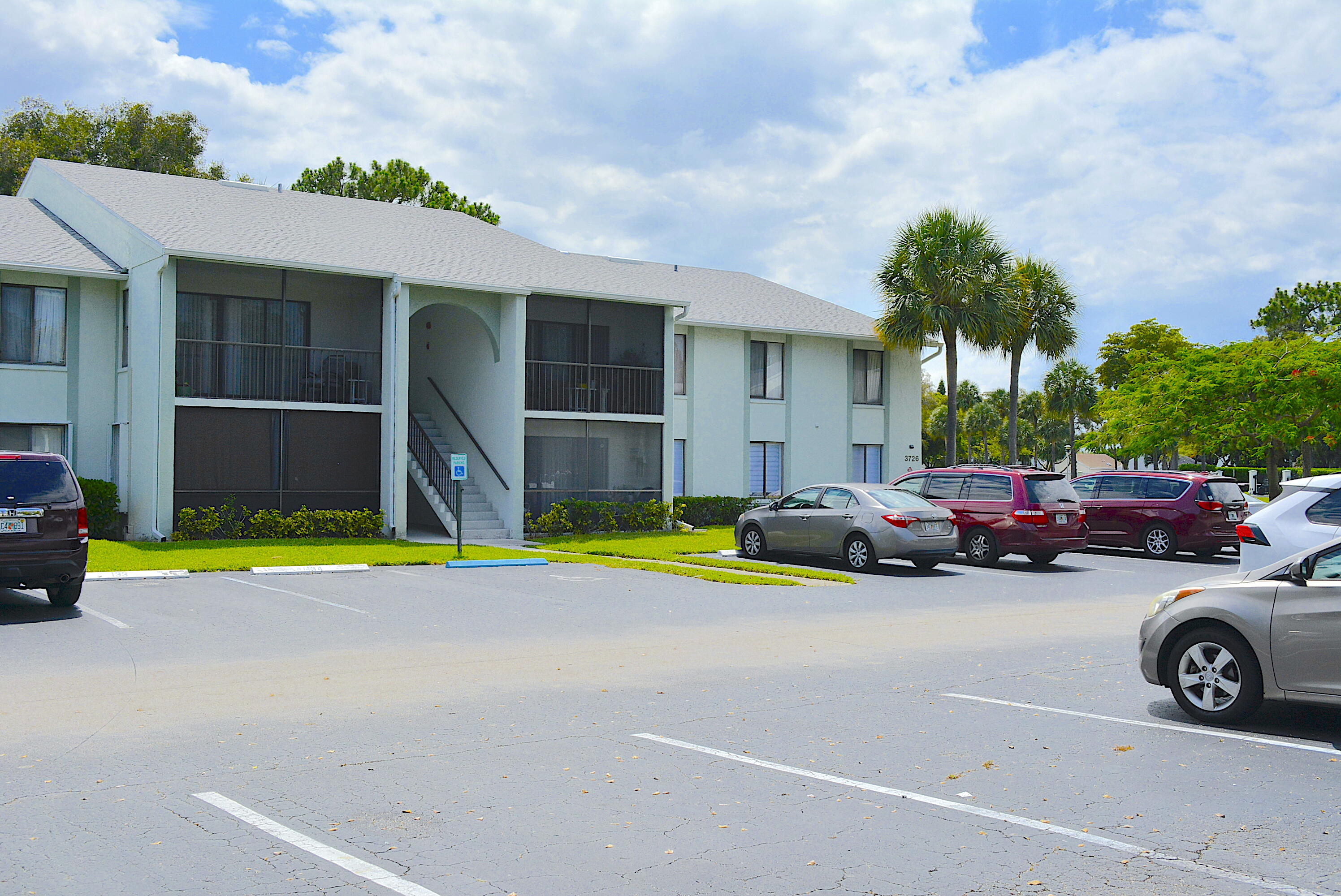 Welcome to this rare, spacious, thoughtfully designed 3-bedroom, 2-bathroom 2nd floor condominium located in Palm Club West Village 1 in West Palm Beach.  At 1,462 square feet. this residence offers comfortable living space with practical room configuration. 1st bedroom was converted into an office/family room but can easily be converted back into a bedroom. Water heater is only 2 yrs old and A/C unit is only 4 yrs old per owner.  Like to swim or play tennis? Then this unit is for you. Like baseball?  The ball field is a few miles north. Shopping, banks, schools etc are very close.  Community is kept very well and is gated for your security.  Being sold as-is. All sizes are approximate.  Reasonable offers will be entertained.