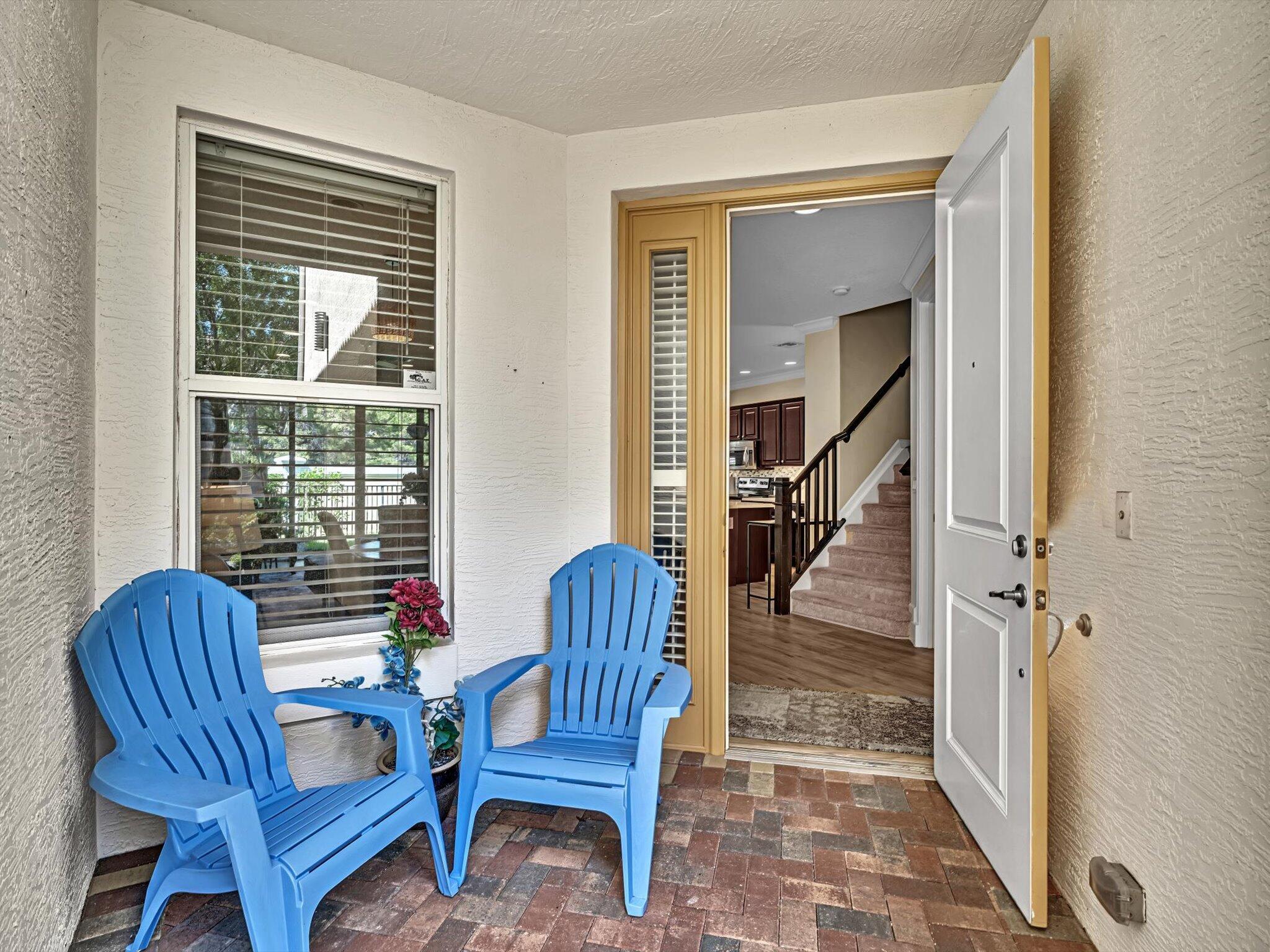 Welcome to this spacious 2008 square foot townhouse in Blue Lake Townhomes, Boca Raton, offering three bedrooms plus loft and 2.5 bathrooms, across two stories. The well-designed floor plan maximizes living space, providing comfortable room configurations suitable for various needs. Two-car garage parking ensures convenient vehicle storage and protection. This townhouse presents an excellent opportunity for those seeking substantial square footage and functional living arrangements in an established gated community.  Immaculately maintained, with pride of ownership Improvements and upgrades LVP flooring upstairs & new carpet April 2026 New fridge dec 2025 New AC Sept 2025! LVP flooring - downstairs living room, dining room, kitchen New Carpet on stairs  Paint - downstairs living room, dining room, kitchen, second bedroom Dishwasher  Washer and dryer  Window treatments - all new downstairs  Electronic window treatments - master bedroom  All new ceiling fans - every room Downstairs - new baseboards  Kitchen - quartz countertop sink faucet, cabinet hardware  Master bath - shower door, mirrors, lighting, wallpaper, sink faucet, quartz counter tops, cabinet hardware, toilet  Second bath - shower door, mirrors, lighting, wallpaper, sink faucet, quartz counter tops, cabinet hardware, toilet  Third bath - mirror, lighting, wallpaper, sink faucet, toilet Landscaping - sod summer 2025