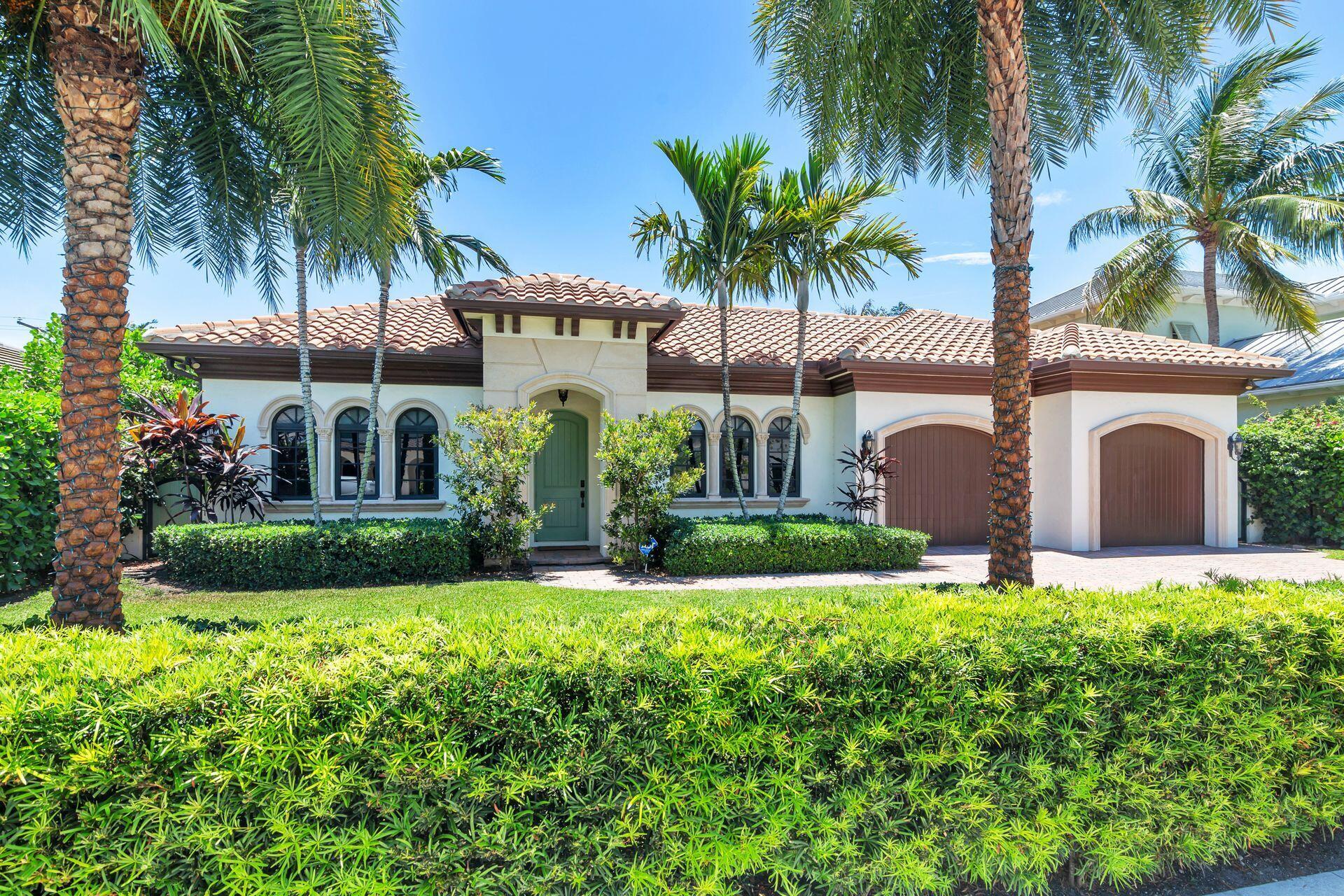 Situated east of Olive Avenue in ''SoSo'' on the same street as the renowned ''Summa Beach,'' this beautifully crafted 2016 Mediterranean-style home offers 4 bedrooms and two and a half bathrooms. Designed with attention to detail, the home features high ceilings, PGT hurricane impact windows and doors, stainless steel appliances, Serena & Lilly lighting, a wet bar with wine cooler, and a heated swimming pool surrounded by lush landscaping. The expansive primary suite offers exceptional privacy and includes two oversized custom walk-in closets with floor-to-ceiling storage. The en-suite bathroom is a serene retreat with marble countertops, dual sinks, a large soaking tub, and custom cabinetry. The guest bedrooms are equally impressive, offering comfort and generous space. SEE MORE: Additional upgrades include a brand-new whole-home generator, new A/C units, new custom cabinetry in both the garage and laundry room, and designer wallpaper that adds a refined touch throughout. Step outside to enjoy quiet evenings in the beautifully landscaped backyard, complete with a distinguished swimming pool. The oversized two-car garage includes a locked storage room. Ideally located close to area beaches, I-95, PBI Airport, the Flagler Drive bike path, popular local restaurants, and more.
