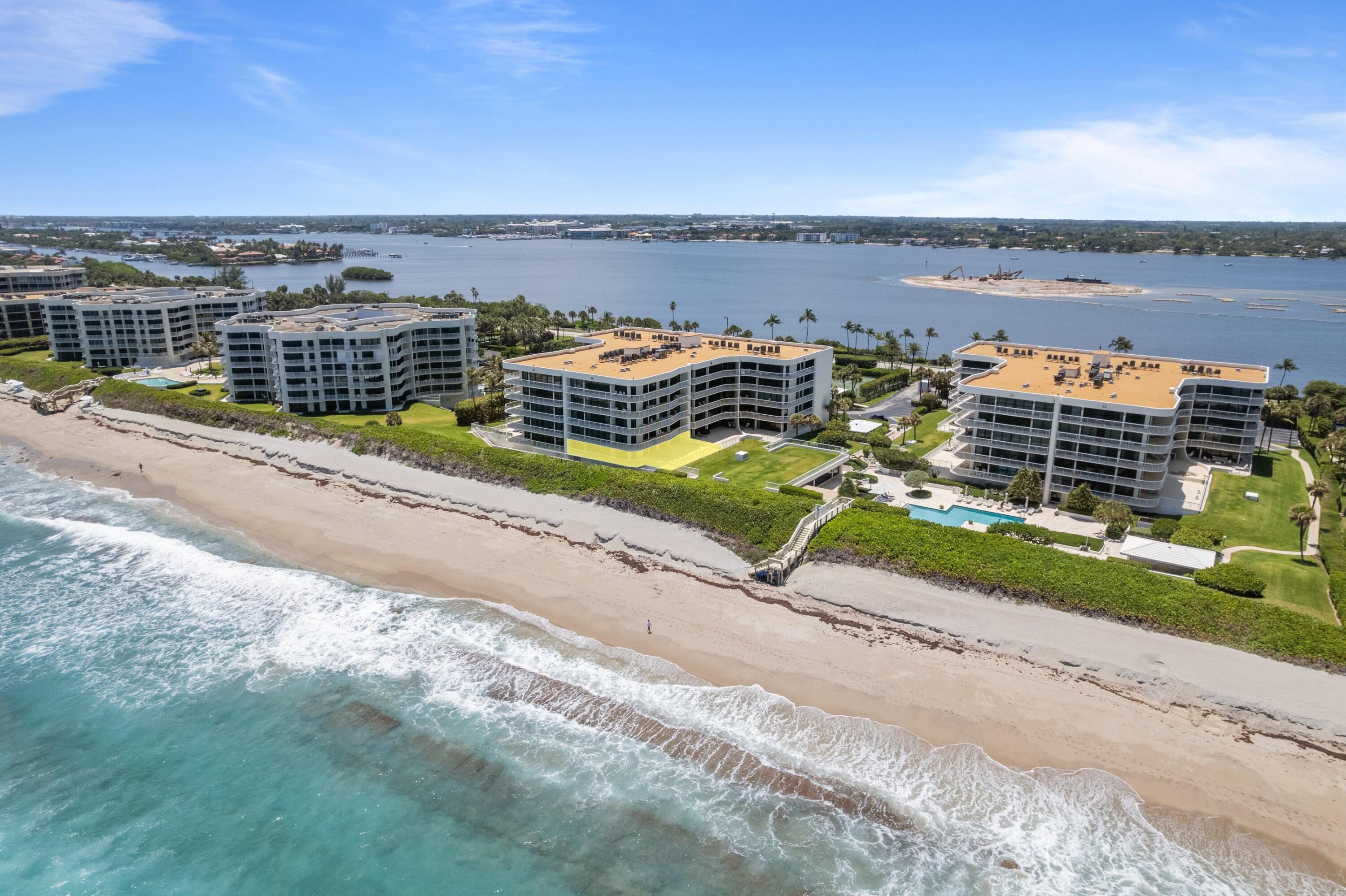 Exceptionally private corner 3 bedroom, 3 bath residence in the oceanfront Meridian of Palm Beach. Enjoy unmatched indoor & outdoor living with direct access to the beach and pool from an expansive terrace and wraparound balcony. Spacious light filled floor plan with each bedroom offering ensuite bathrooms. The Meridian of Palm Beach has undergone a complete renovation and is a premier gated complex offering 24-hour security, underground parking, a stunning renovated oceanfront pool and spa deck, fitness center, and tennis courts. Ideally located near world-class Palm Beach shopping, fine dining, museums, Palm Beach International Airport, and all Palm Beach has to offer.